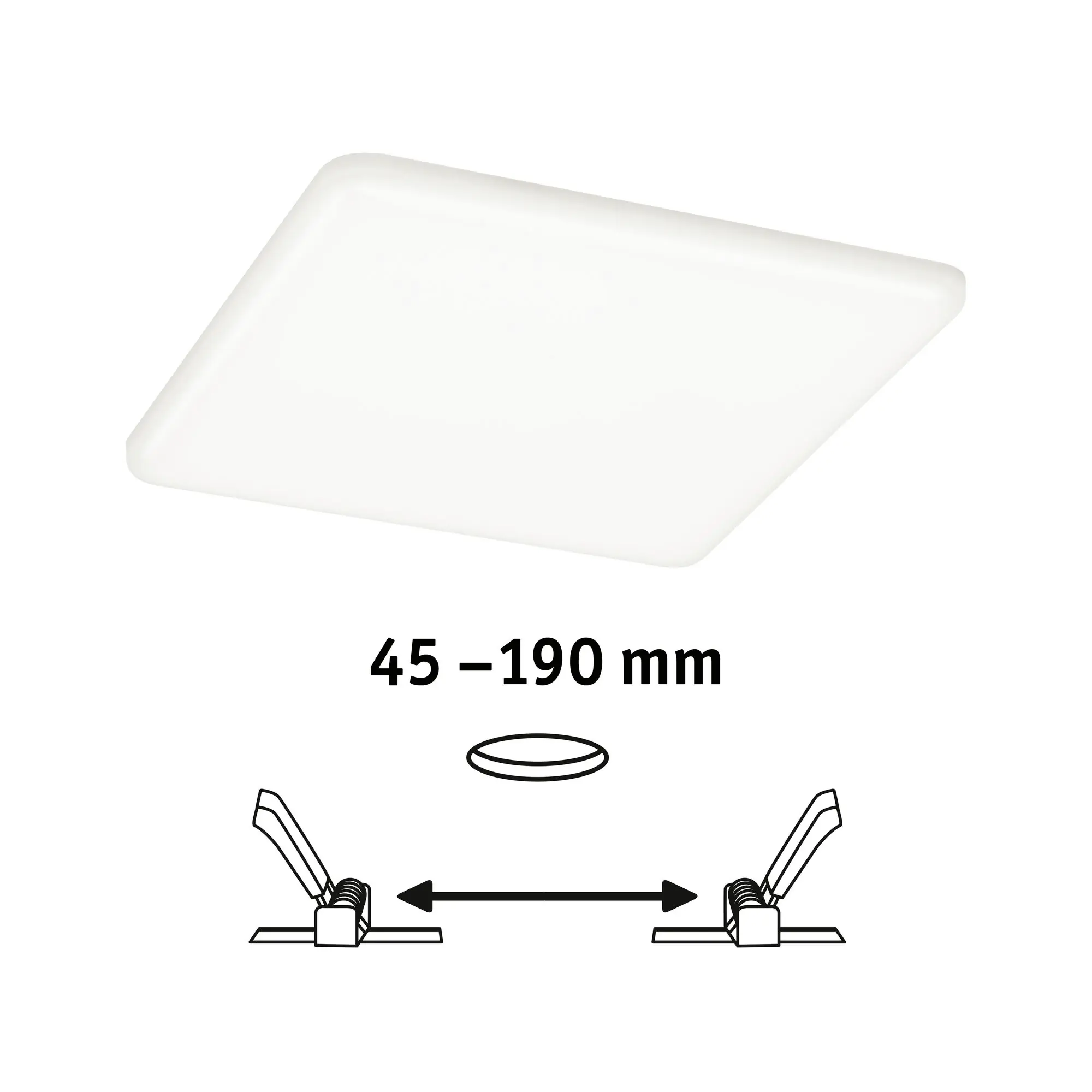 Paulmann Einbauleuchte LED Veluna Varifit eckig 18,5 cm 17,5 W satin