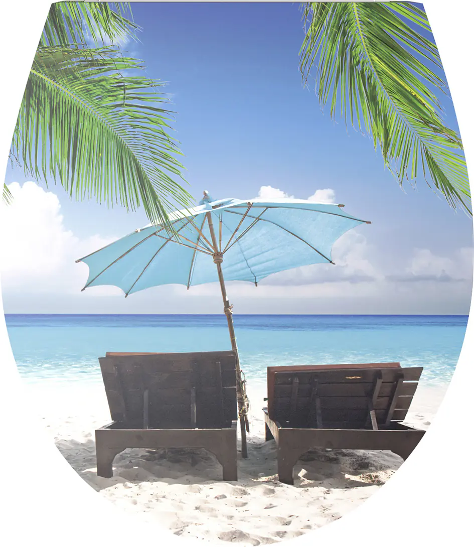 Duschwell Duroplast WC-Sitz Beach