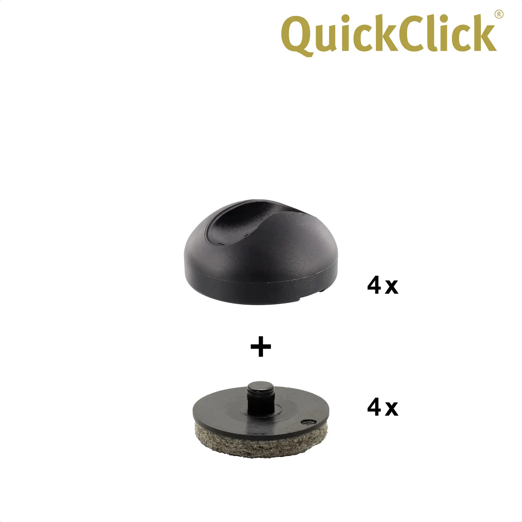 Wagner Bodenschoner für Möbel Hairpin Ø 30 x 20 mm schwarz - 4 Stück