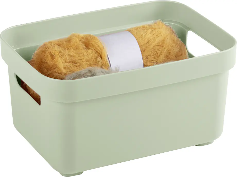 Sunware Aufbewahrungsbox Sigma Home mit Griffen 18 x 13 cm 2,5 L hellgrün