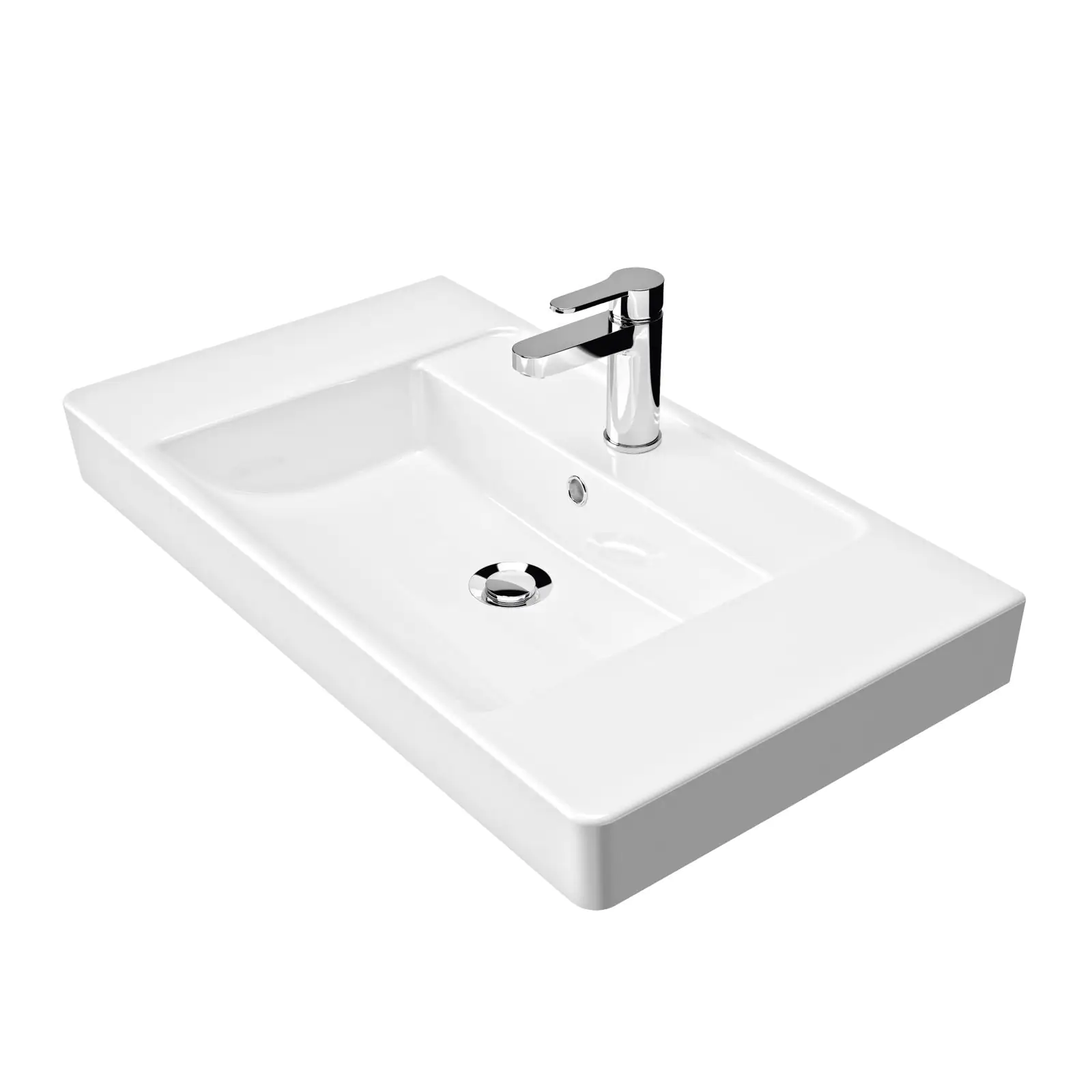 Primaster Keramikwaschbecken 80 cm Berlin weiß