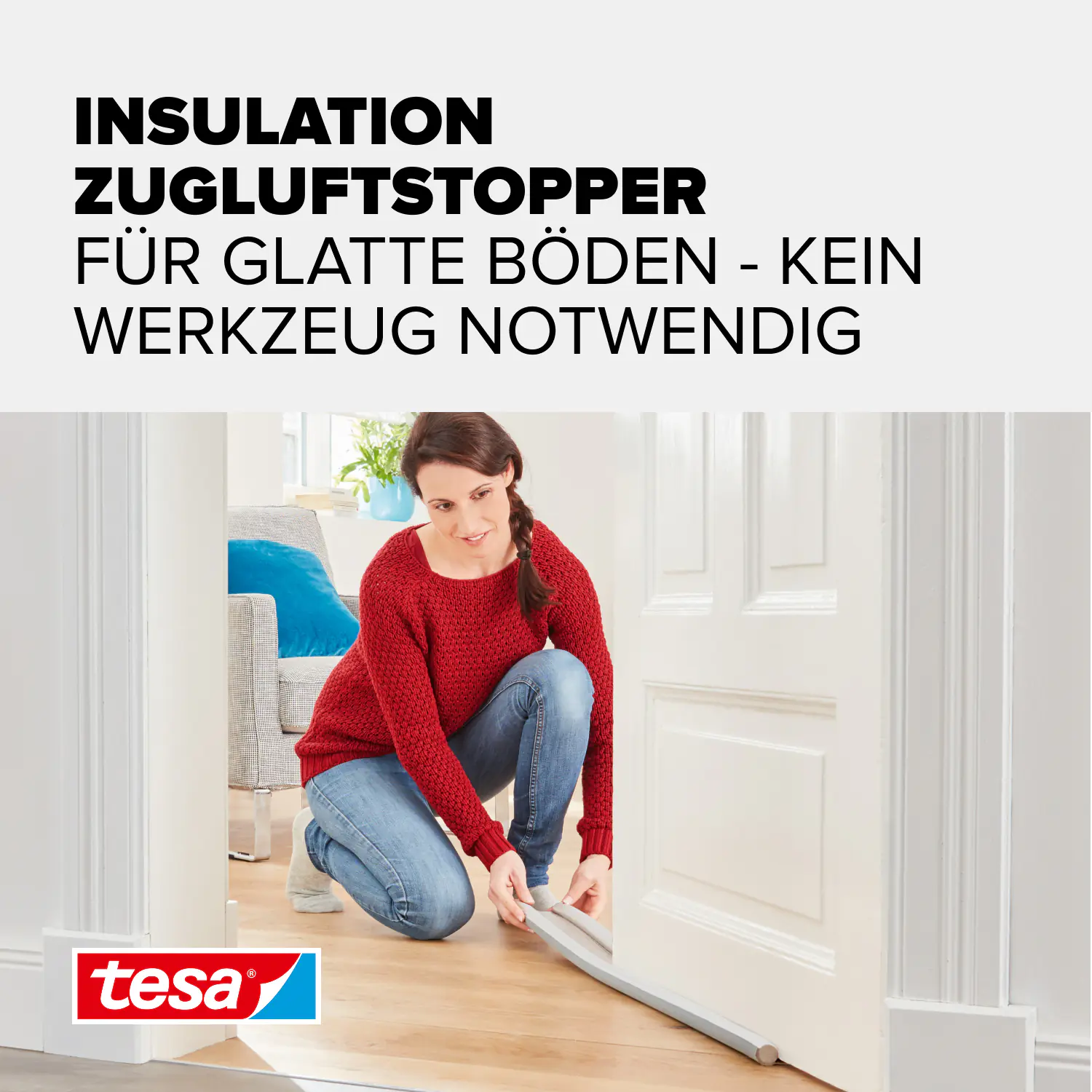 Tesa Insulation Türbodendoppeldichtung weiß, 95 cm x 25 mm