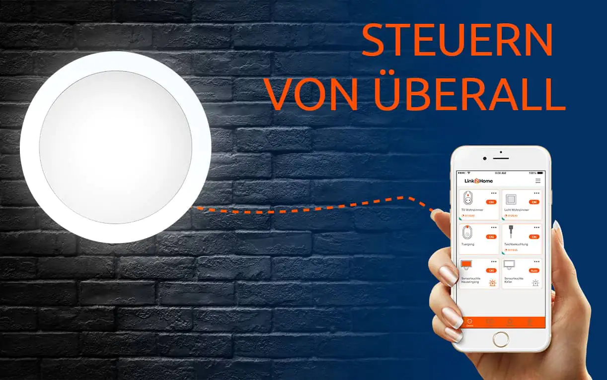 Link2Home WiFi LED Deckenleuchte 30W weiß