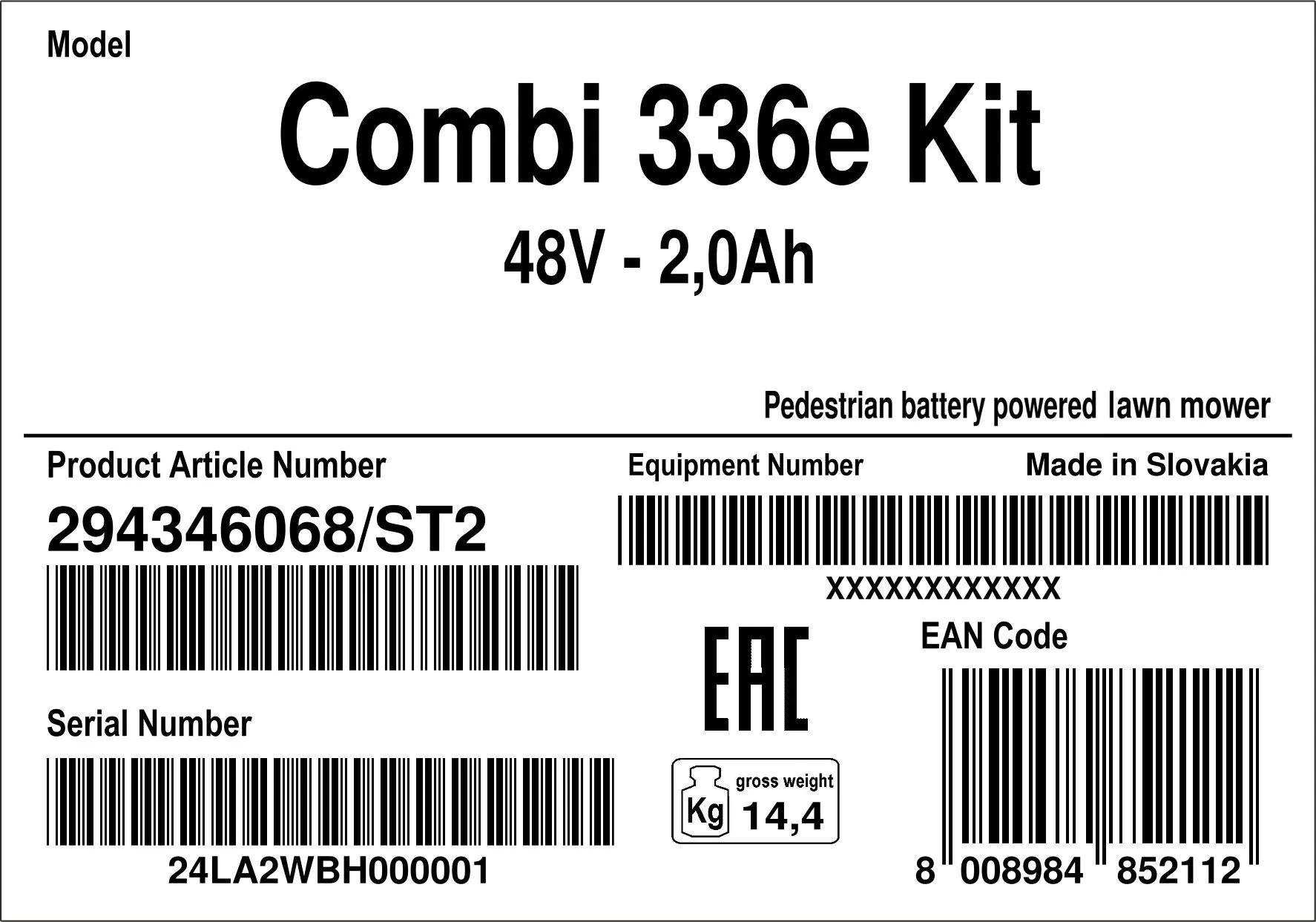 Stiga Akku Rasenmäher COMBI 336e 48 V, 34 cm Schnittbreite