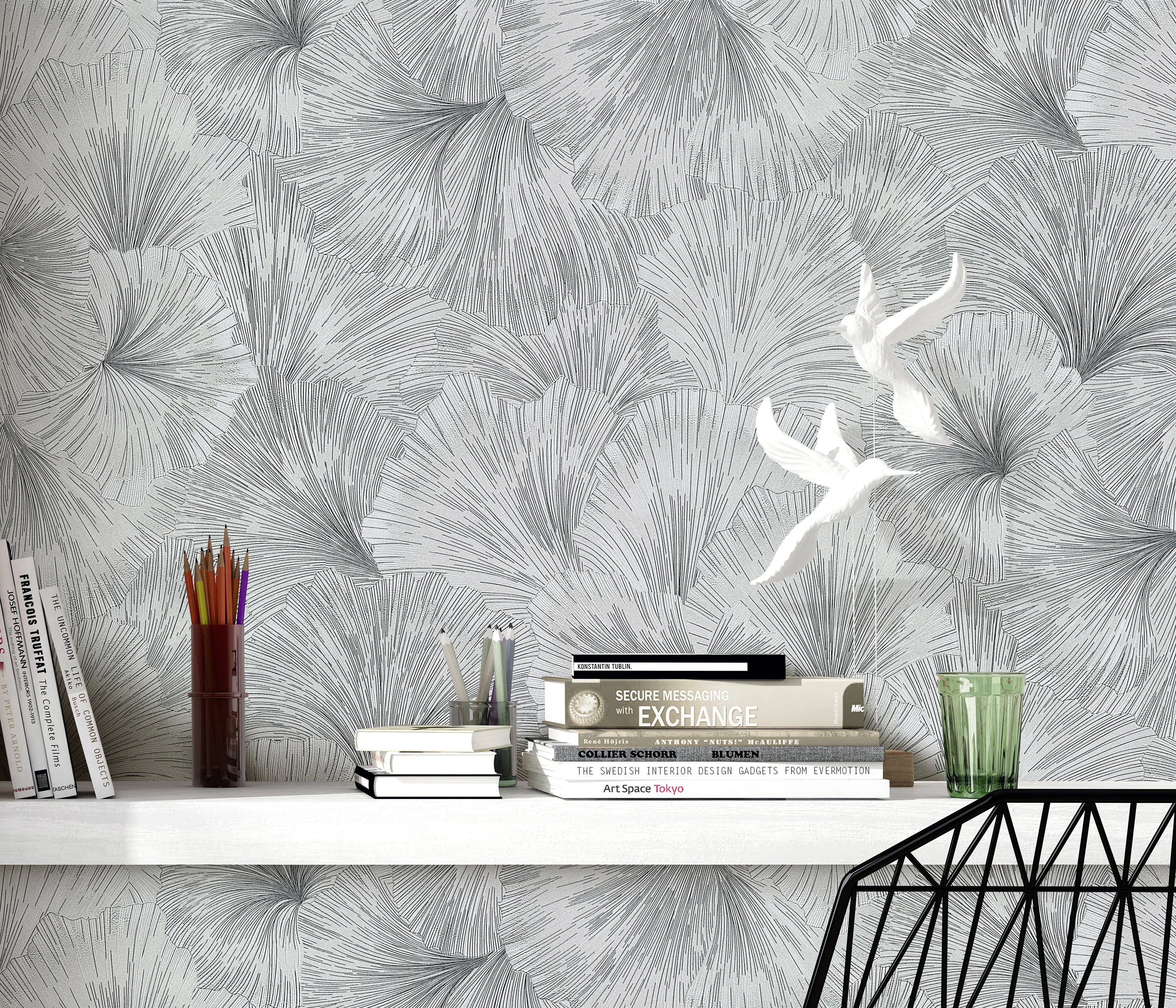 Erismann Vliestapete 10373-10 Fashion for Walls 4 floral grau 10,05 x 0,53 m