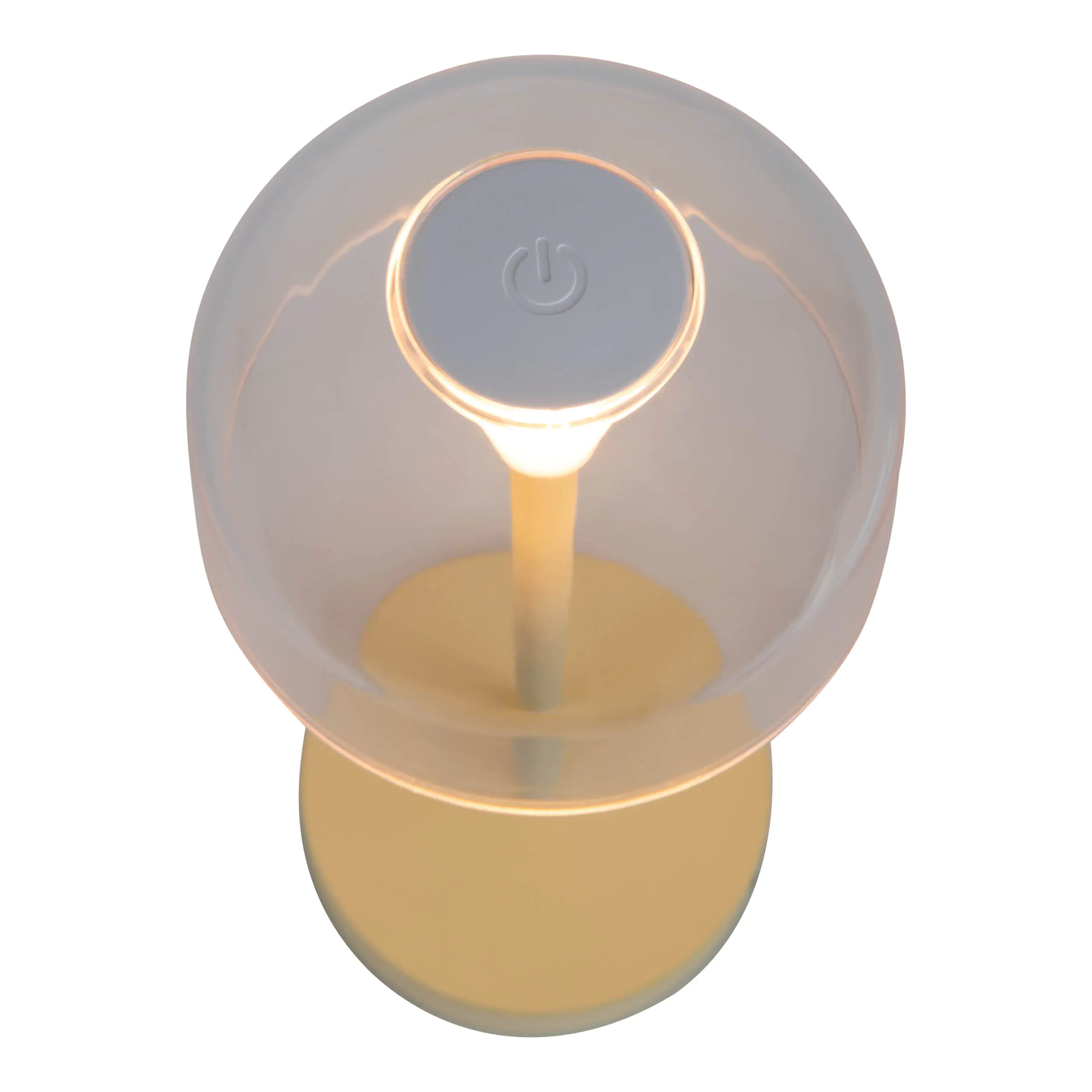 Light & More LED Akku-Tischleuchte Gomba gelb dimmbar
