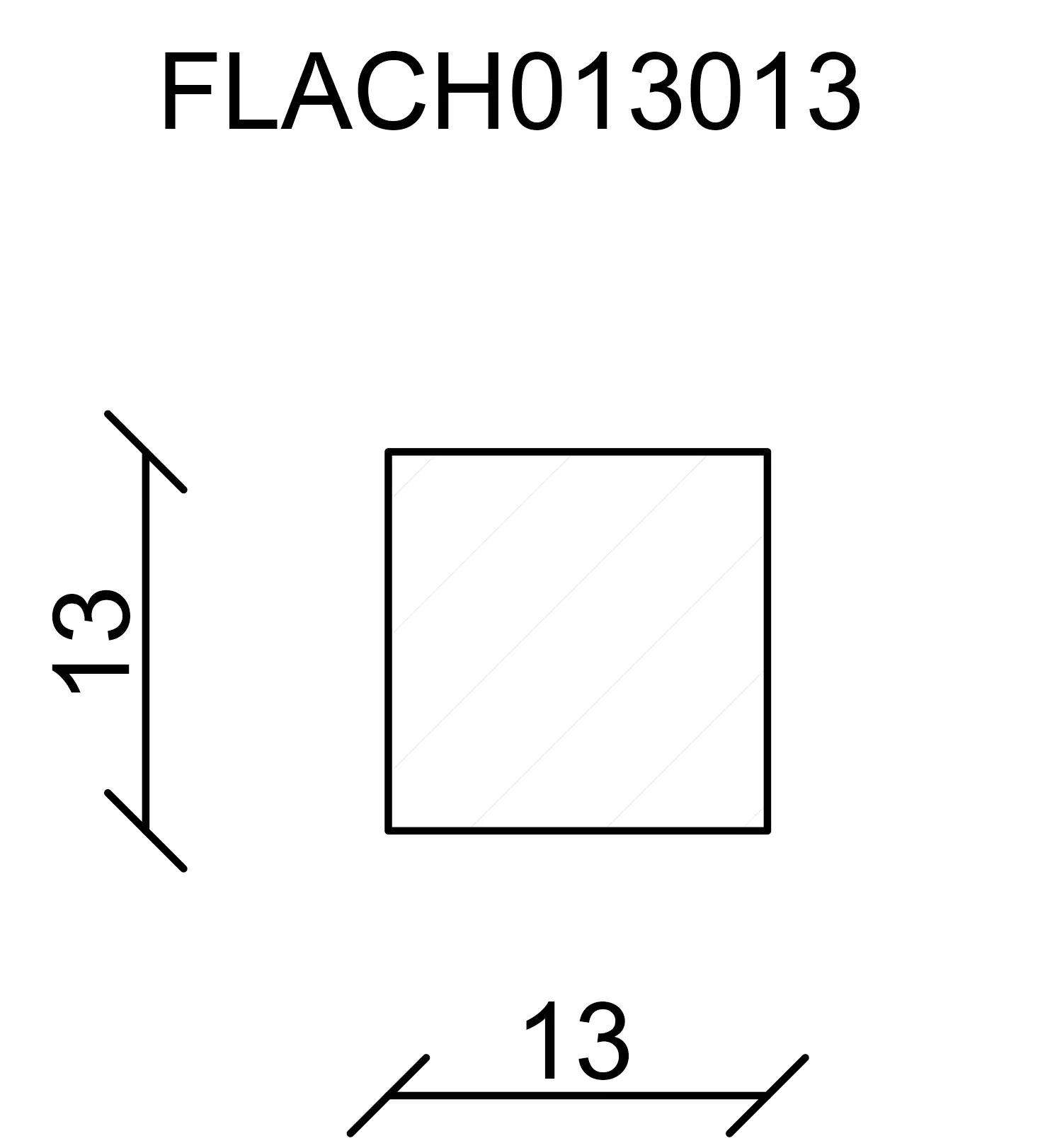 FN Neuhofer Flachleiste 100 cm 13 x 13 mm Fichte/Kiefer