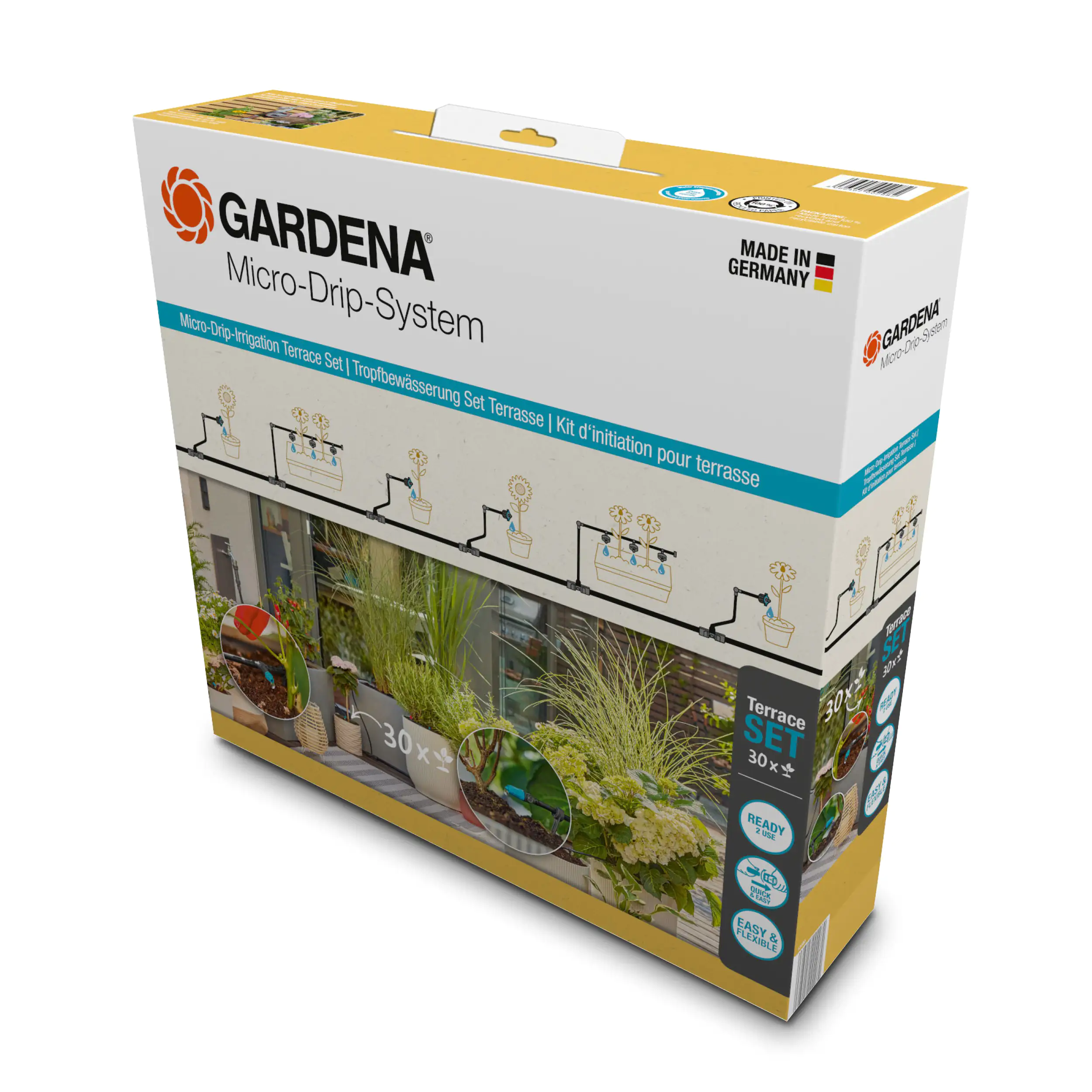 Gardena Bewässerungsset Terrasse für 30 Topfpflanzen
