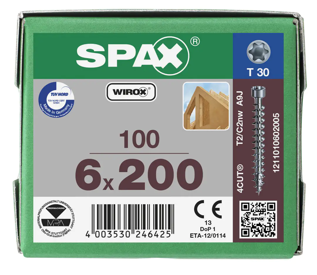 Spax Holzbauschrauben 6.0 x 200 mm TX 30 - 100 Stk.