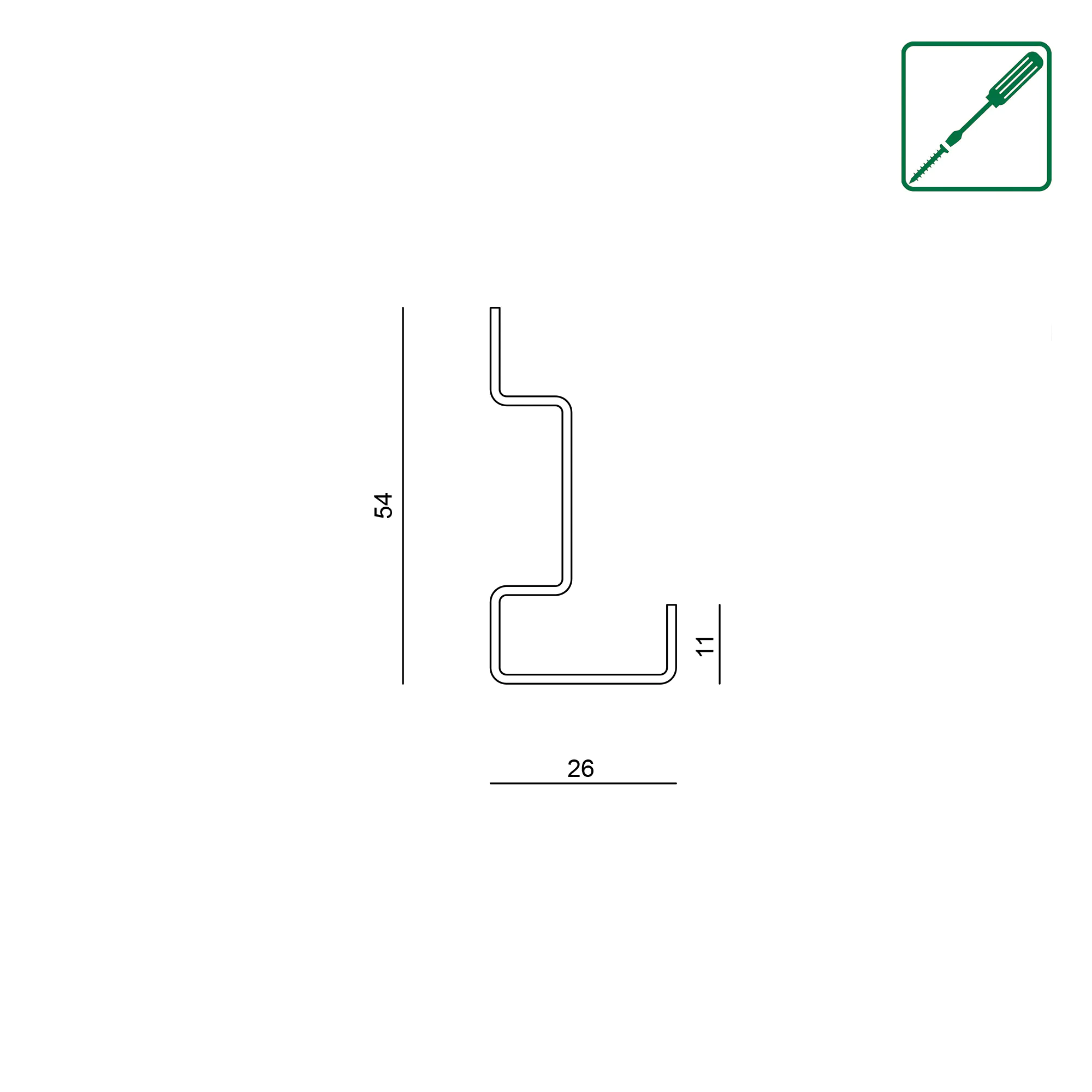 Neuhofer Haken für Akustikpaneele 5 x 1 x 2 cm schwarz 2 Stück