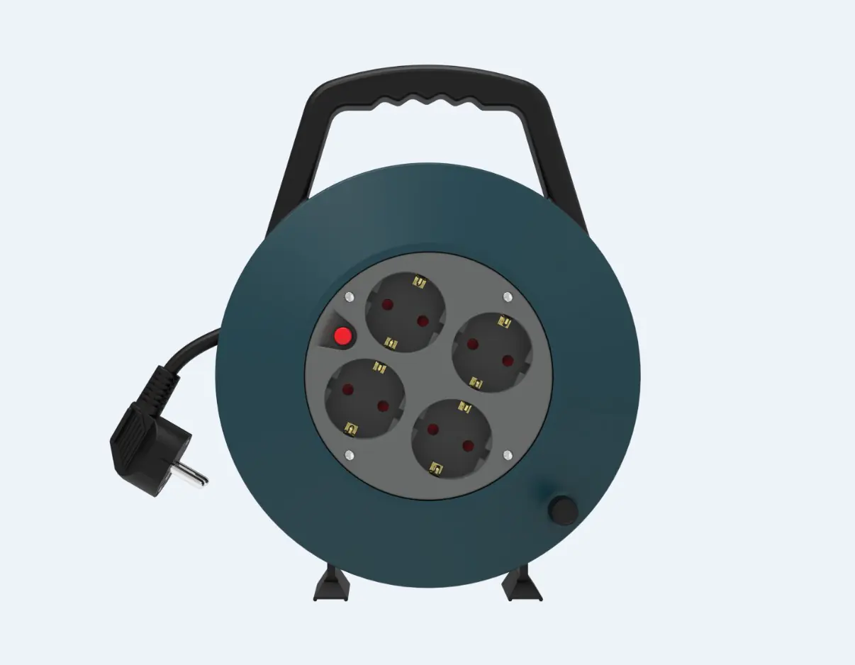 REV Kabelbox 5m H05VV-F3G1,5 petrol - schwarz