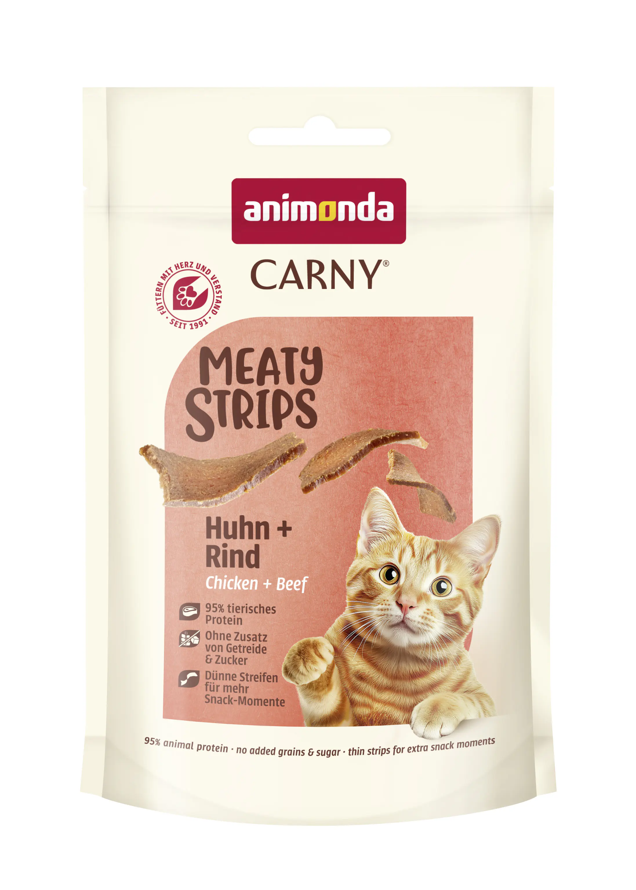 Animonda Carny Meaty Strips Katzensnack Adult 50 g Huhn & Rind