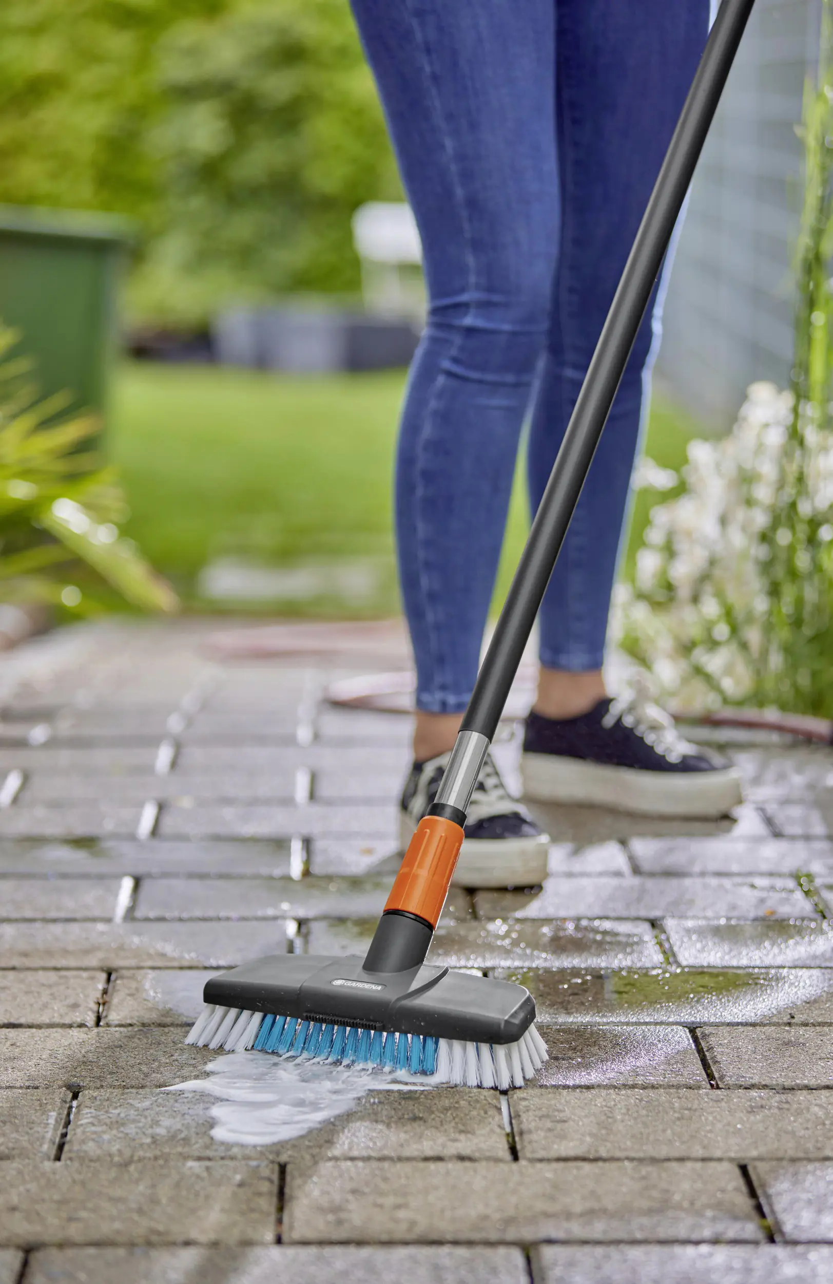 Gardena Cleansystem Wasch-Set mit Stiel M und Bürste hard