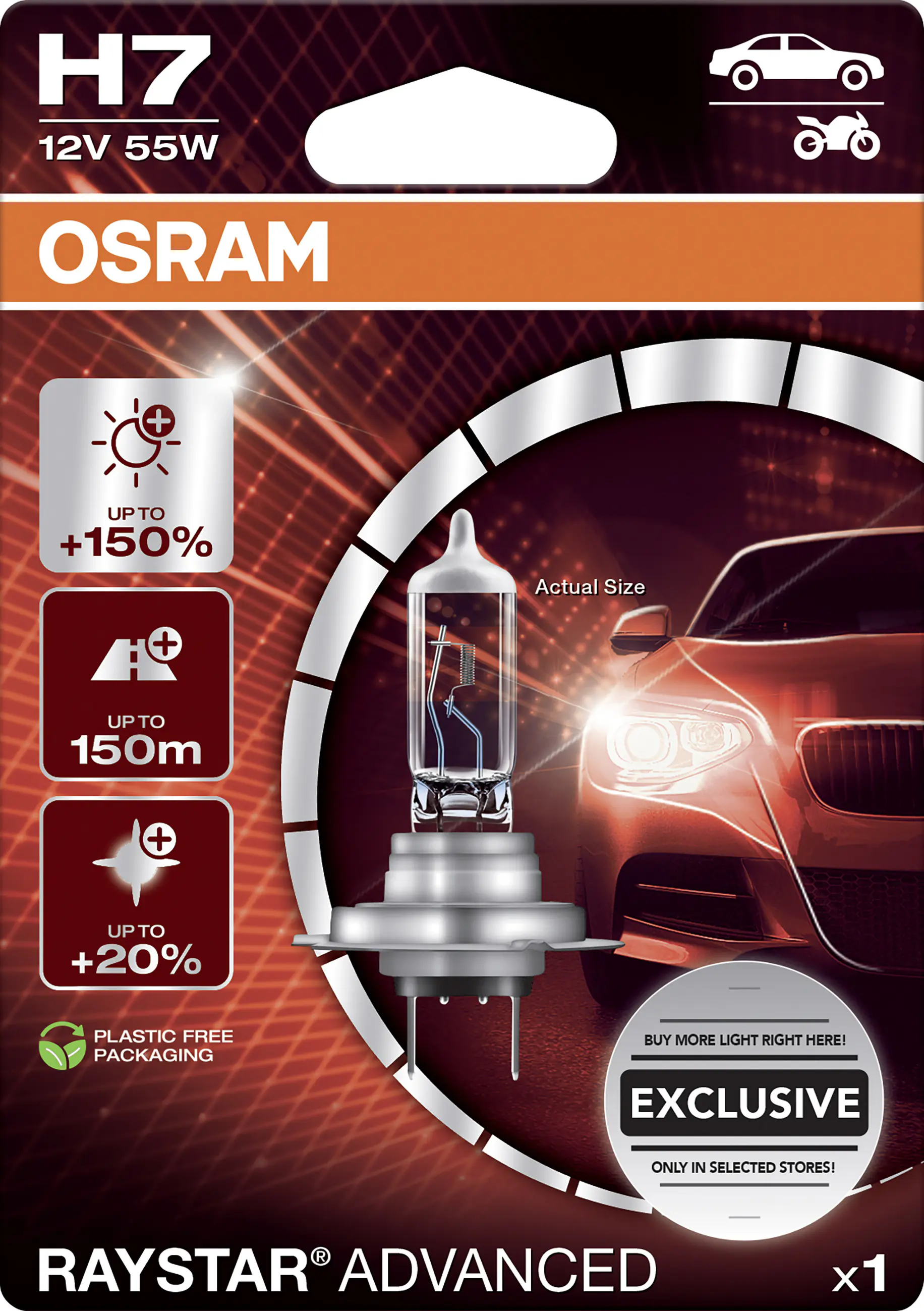 Osram Scheinwerferlampe H7 Raystar Advanced 2.0