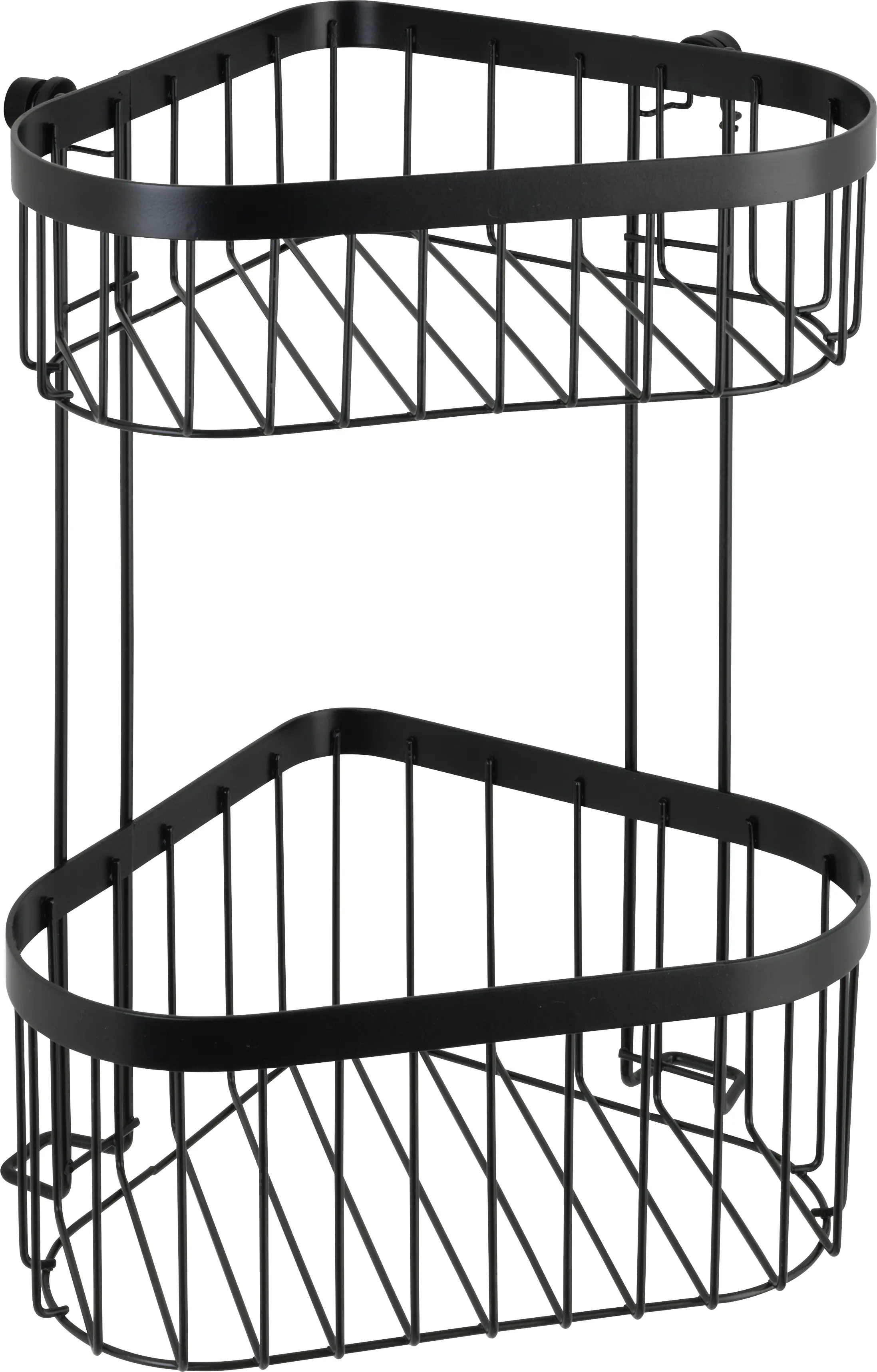 Wenko Eckregal Classic Plus Black 2 Ablagen