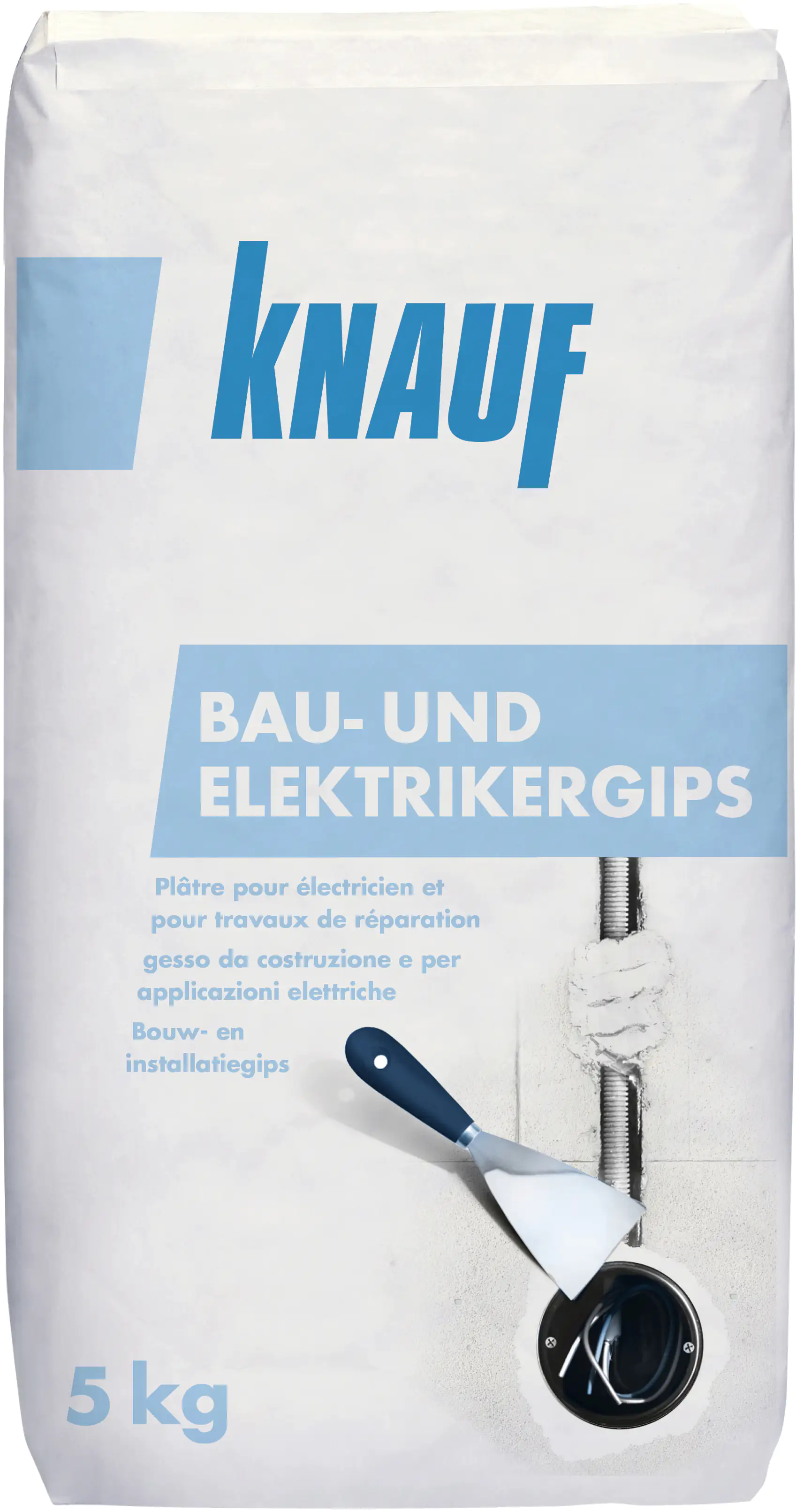 Knauf Bau- und Elektrikergips hellgrau, 5 kg