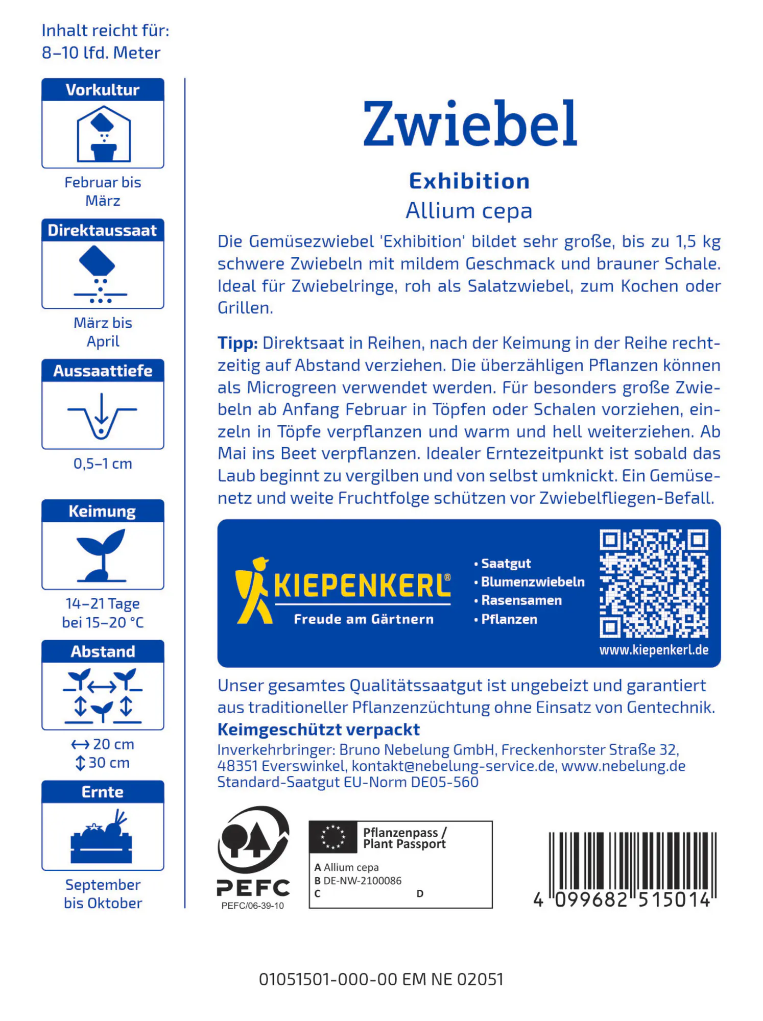 Kiepenkerl Saatgut Zwiebel Exhibition für ca. 2 – 3 m²
