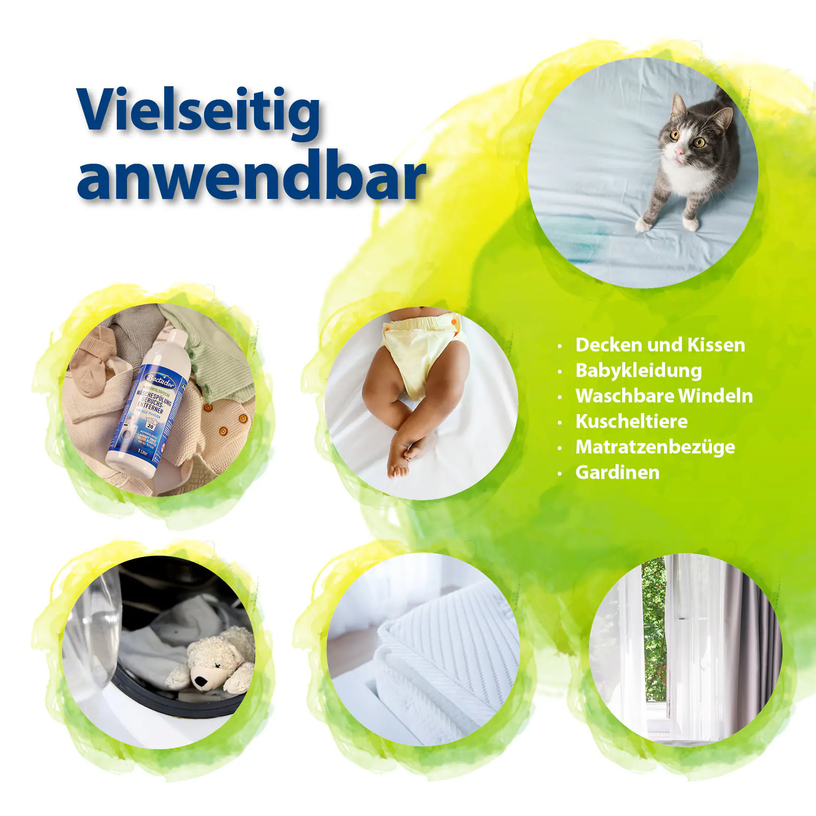 Bactador Wäschespülung und Geruchsentferner für alle Textilien 1 L