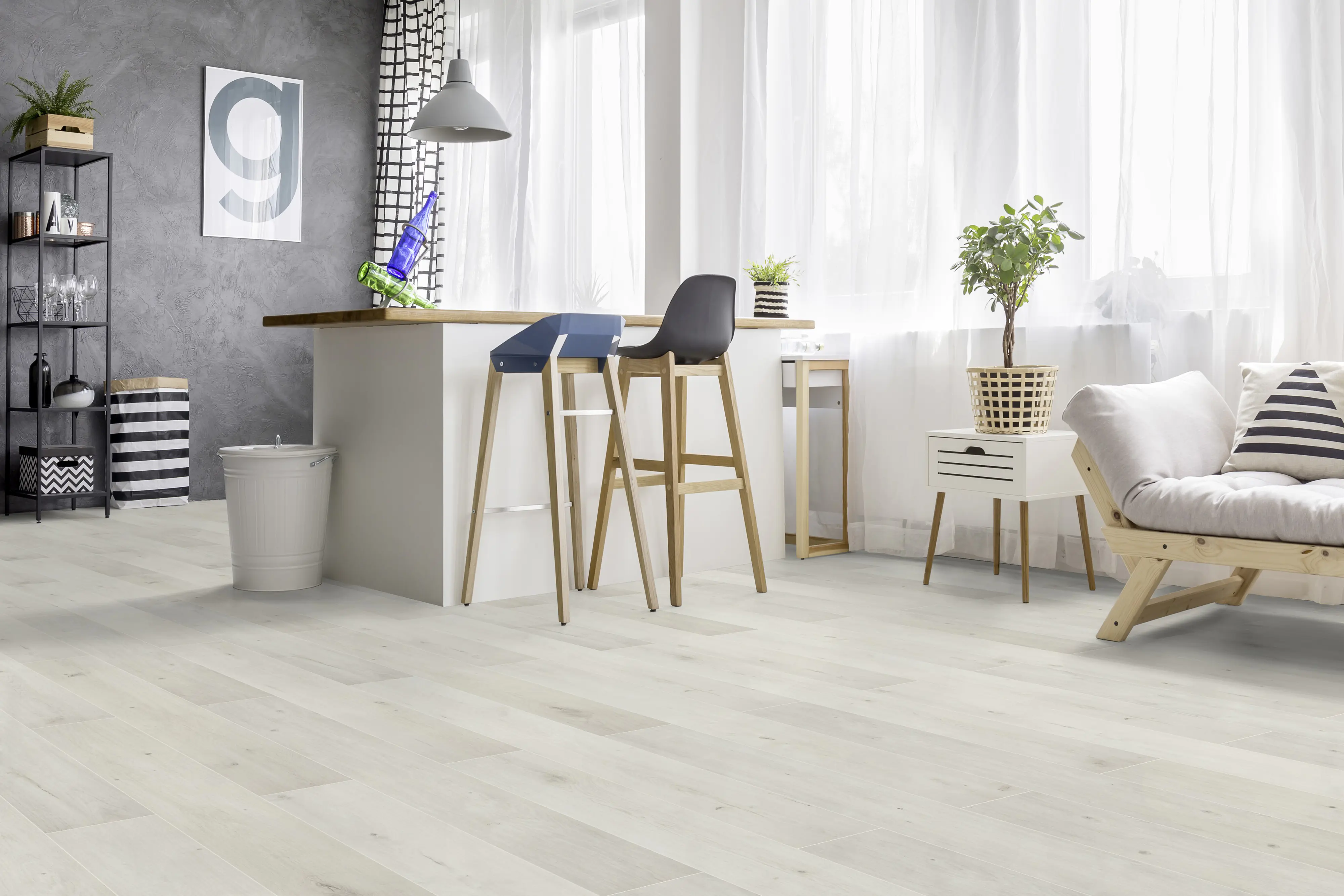 Classen Laminat Megaloc Aquaprotect 128,5 x 19,2 cm 8 mm Oak white mix