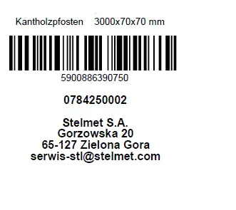 Kantholzpfosten 300 cm, 70 x 70 mm, kesseldruckimprägniert