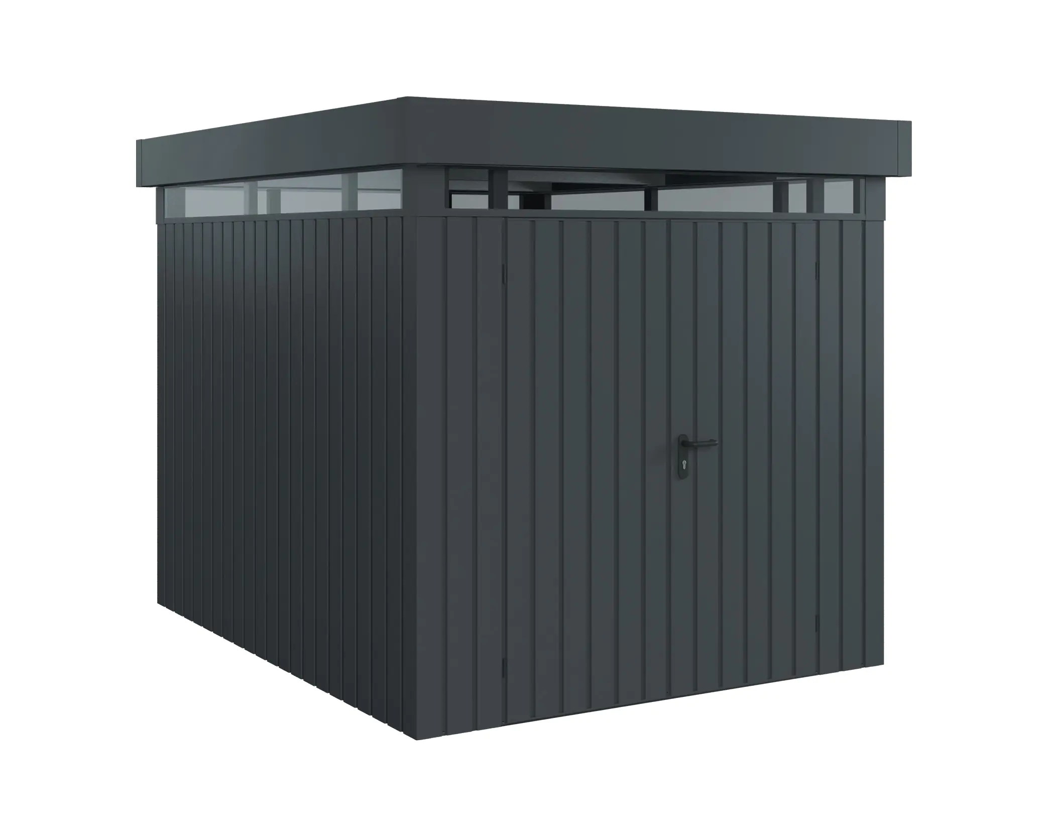 EcoStar Metallgerätehaus Euroline EFD6 LB anthrazit 214 x 262 cm 2.flg