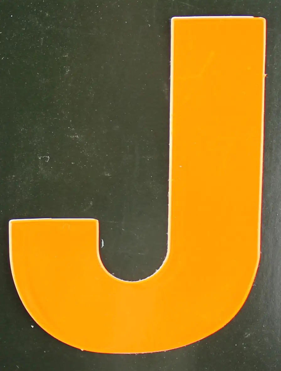 Conacord Reflektierender Klebebuchstabe "J" orange 80 mm