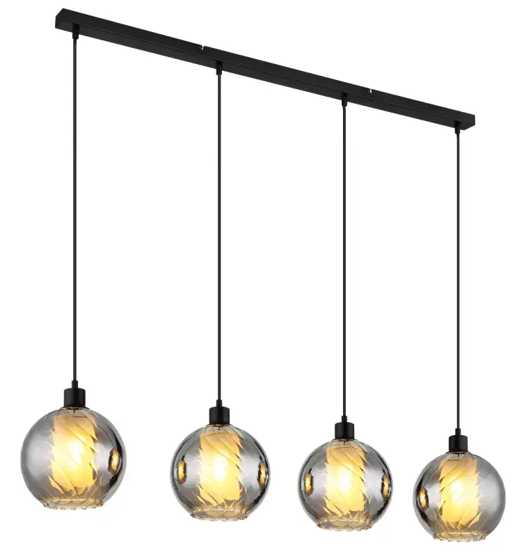 Globo Hängeleuchte Ulf 110 x 120 cm schwarz matt