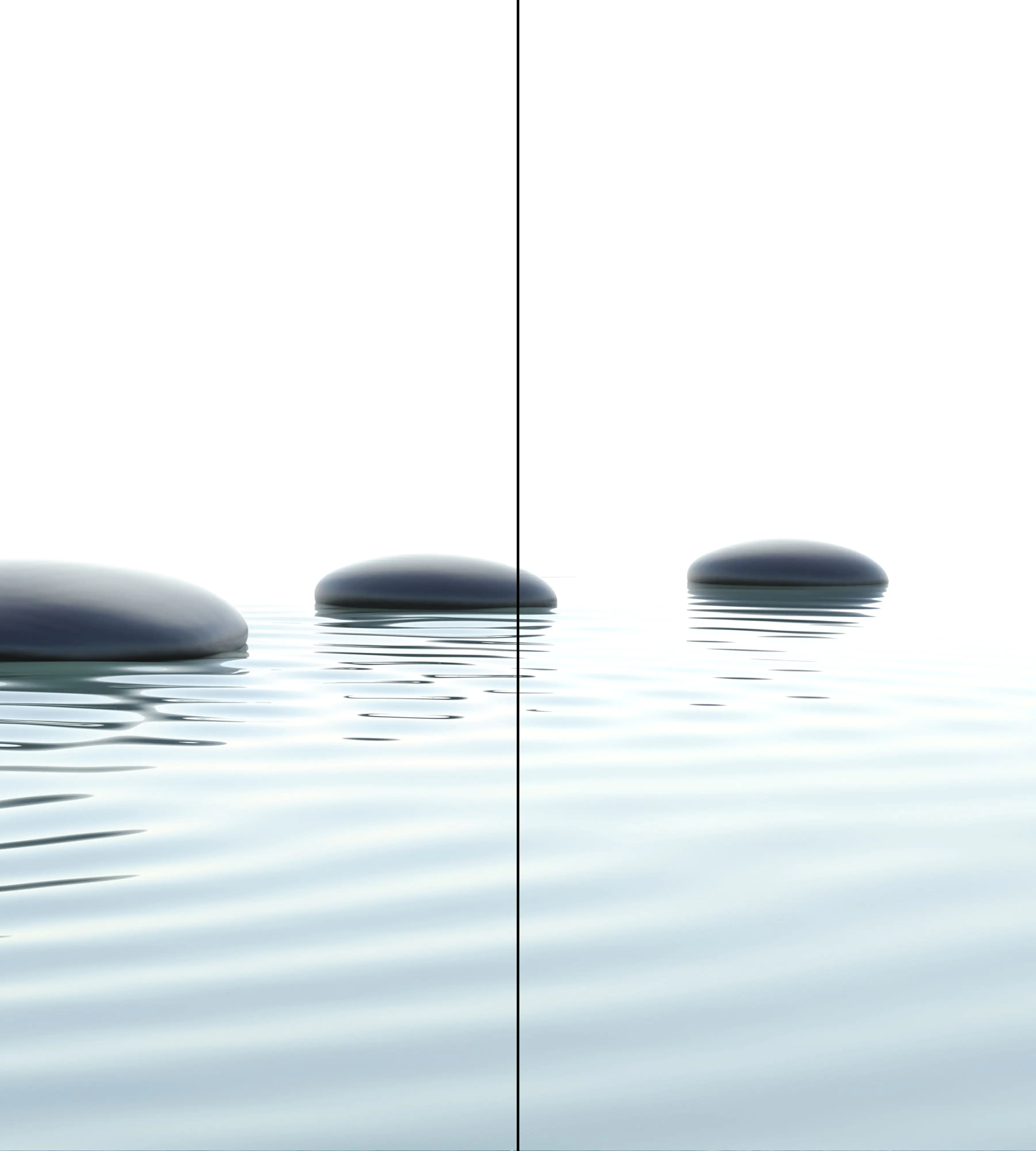 Schulte Duschrückwand Eck Zen-Steine und Wasser je 90 x 210 cm