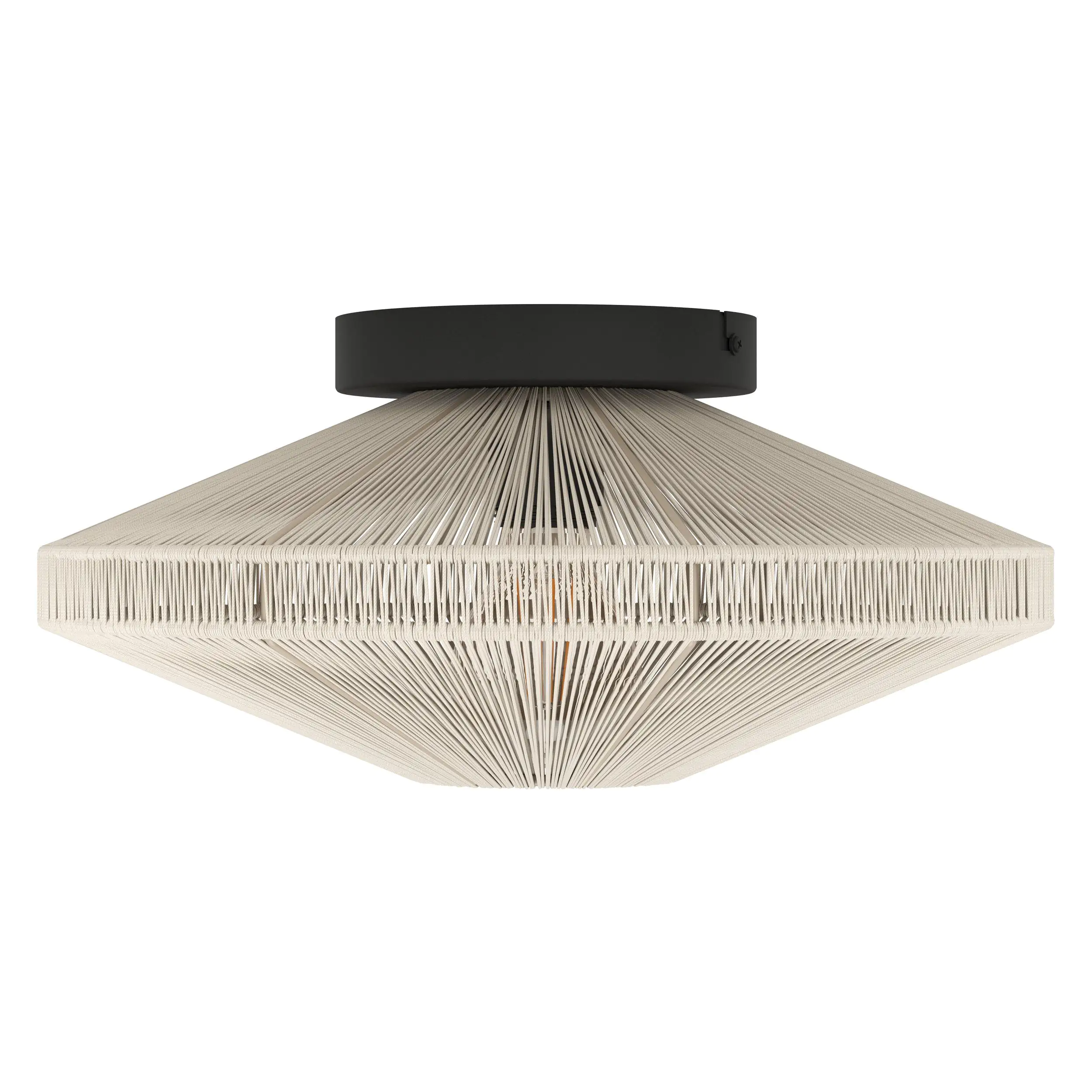 Eglo Deckenleuchte Midsumer schwarz creme Ø 38 cm E27