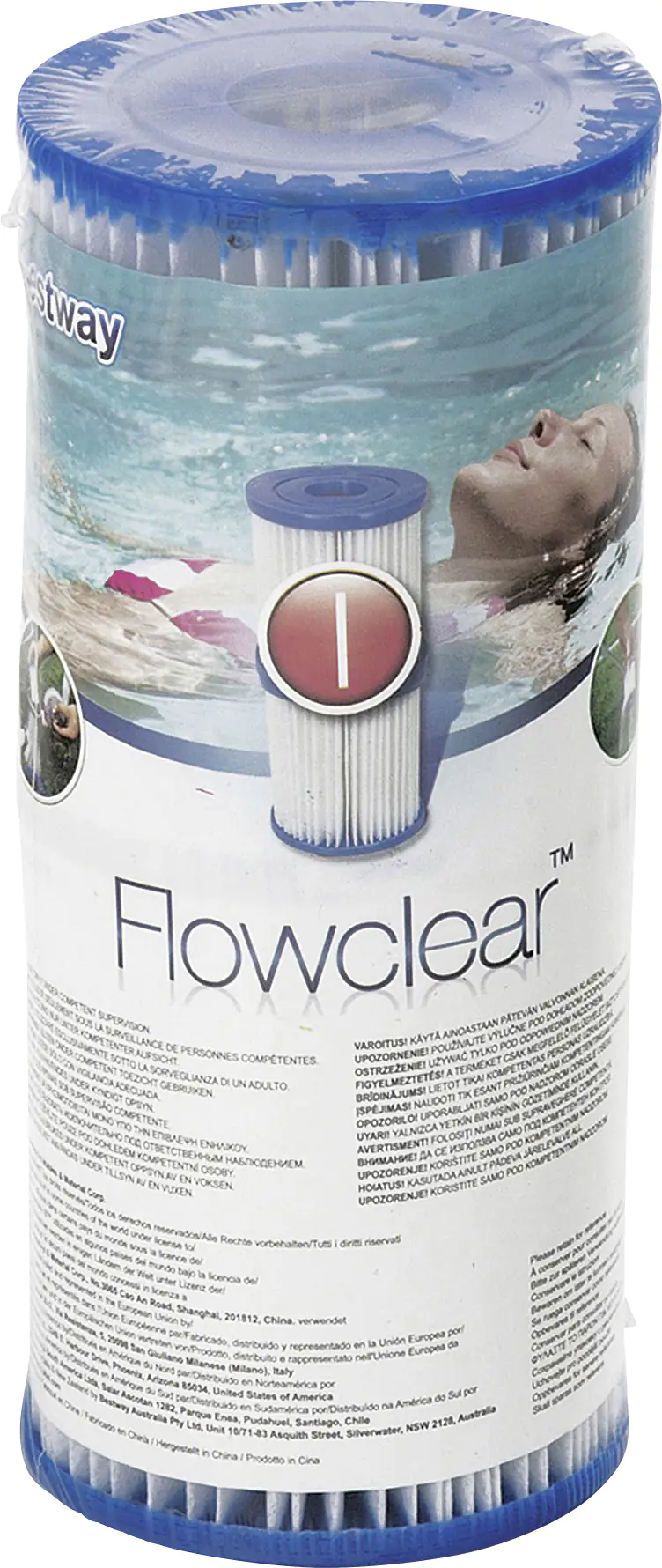 Bestway Flowclear Filterkartuschen Gr.I Doppelpack Maße: 8,0 x 9,0 cm