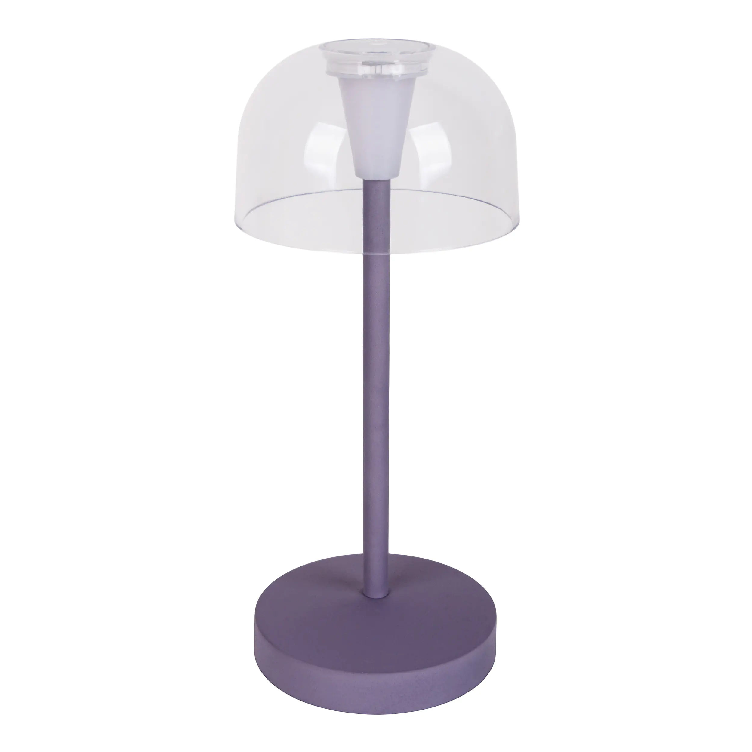 Light & More LED Akku-Tischleuchte Gomba violett dimmbar