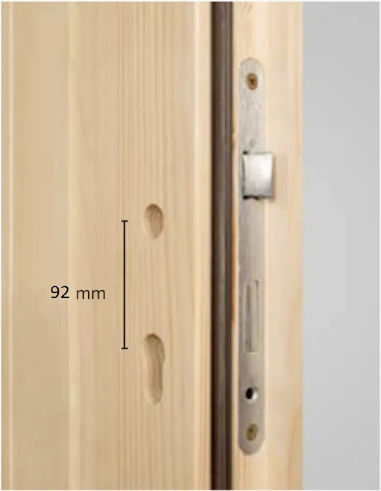 Panto Nebeneingangstür Holz 511 98 x 198 cm DIN links