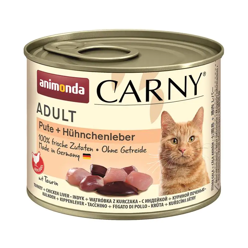 Animonda Carny Adult Katzennassfutter getreidefrei 200 g Pute & Hühnchenleber