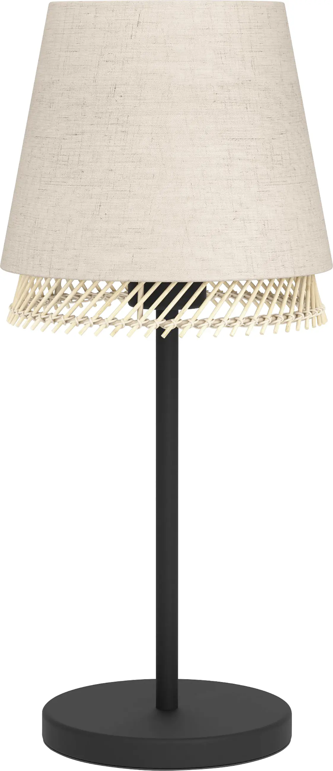 Eglo Tischlampe Tabley schwarz natur 42,5 x 19 cm