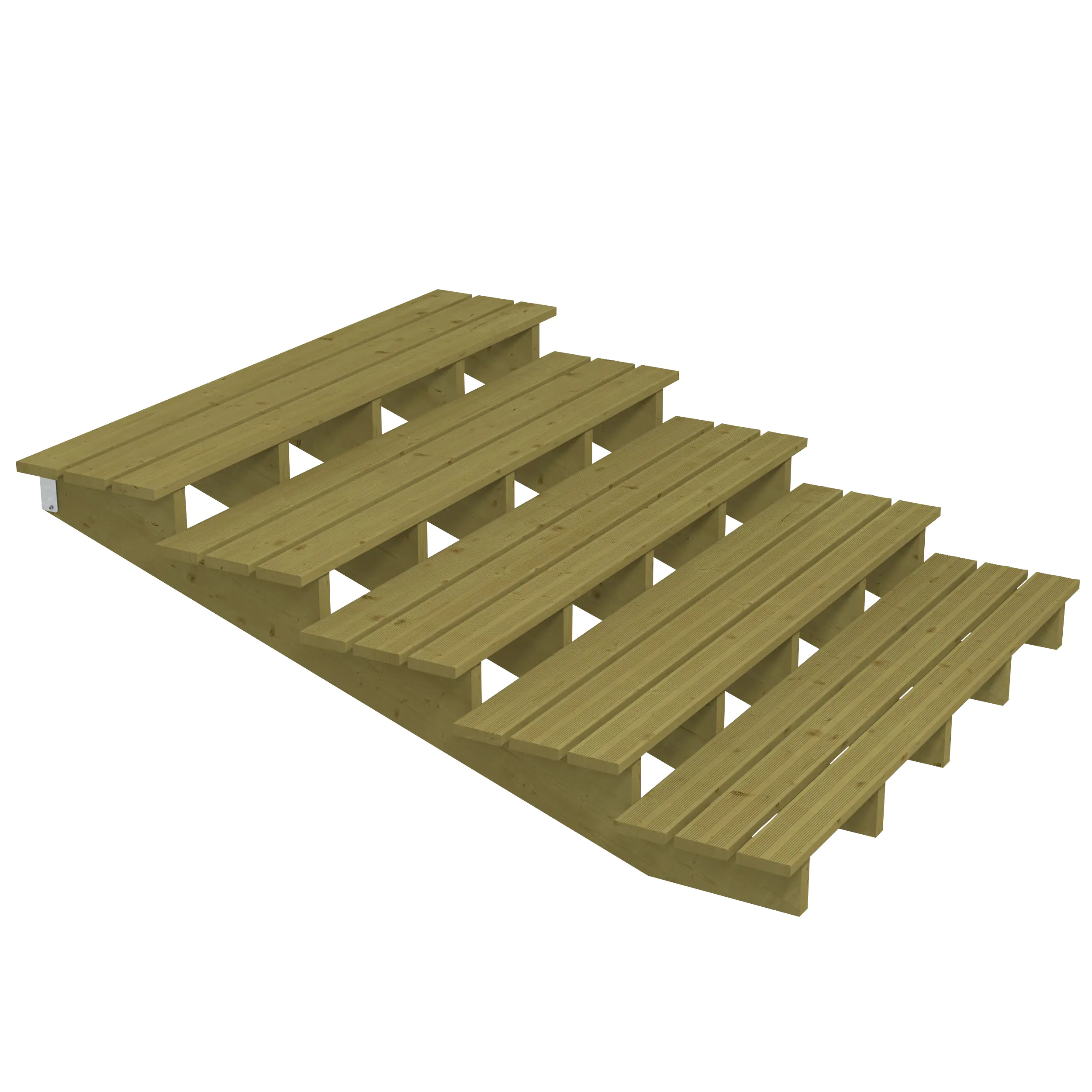 Plus Außentreppe Kiefer 5 Stufen 180 cm breit Schritttiefe 39 cm