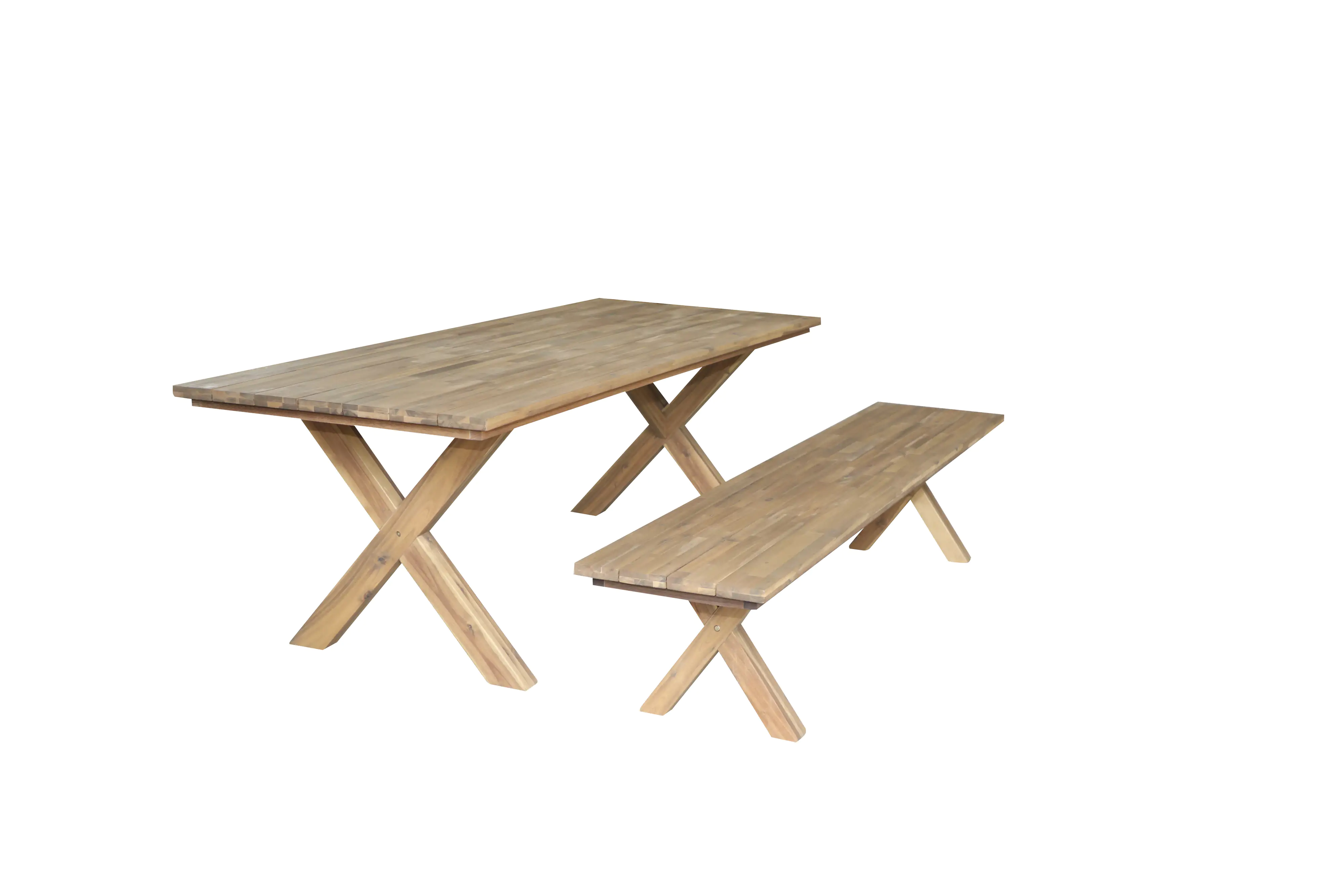 Primaster Gartentisch Manila Holz 220 x 90 x 75 cm