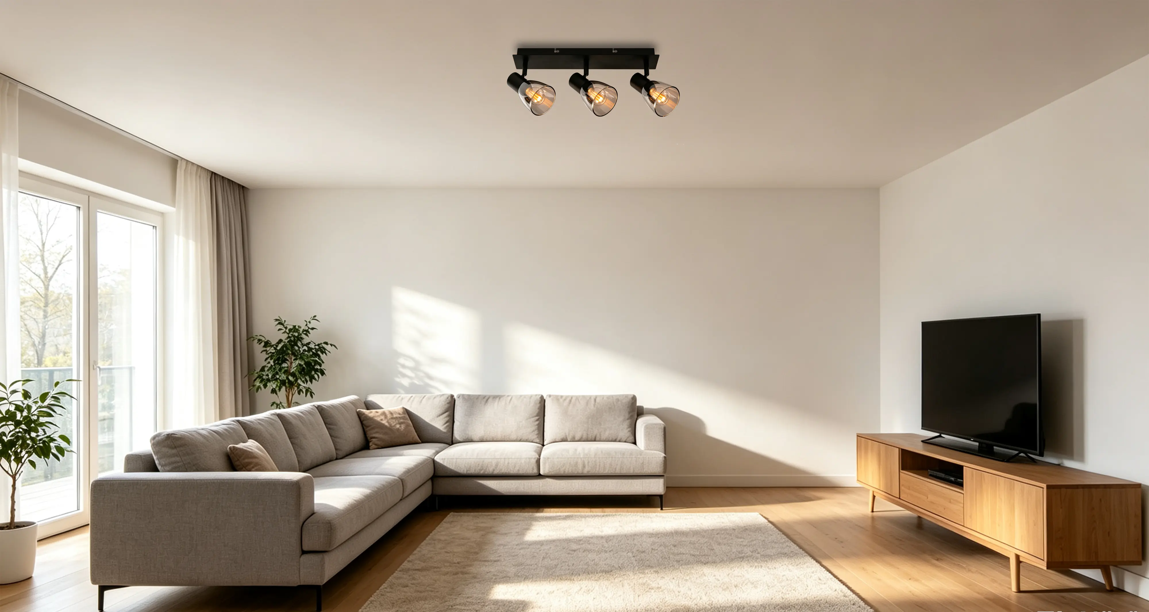 Primaster LED-Deckenlampe 3er Spot Miami E14 38 x 12,5 cm schwarz