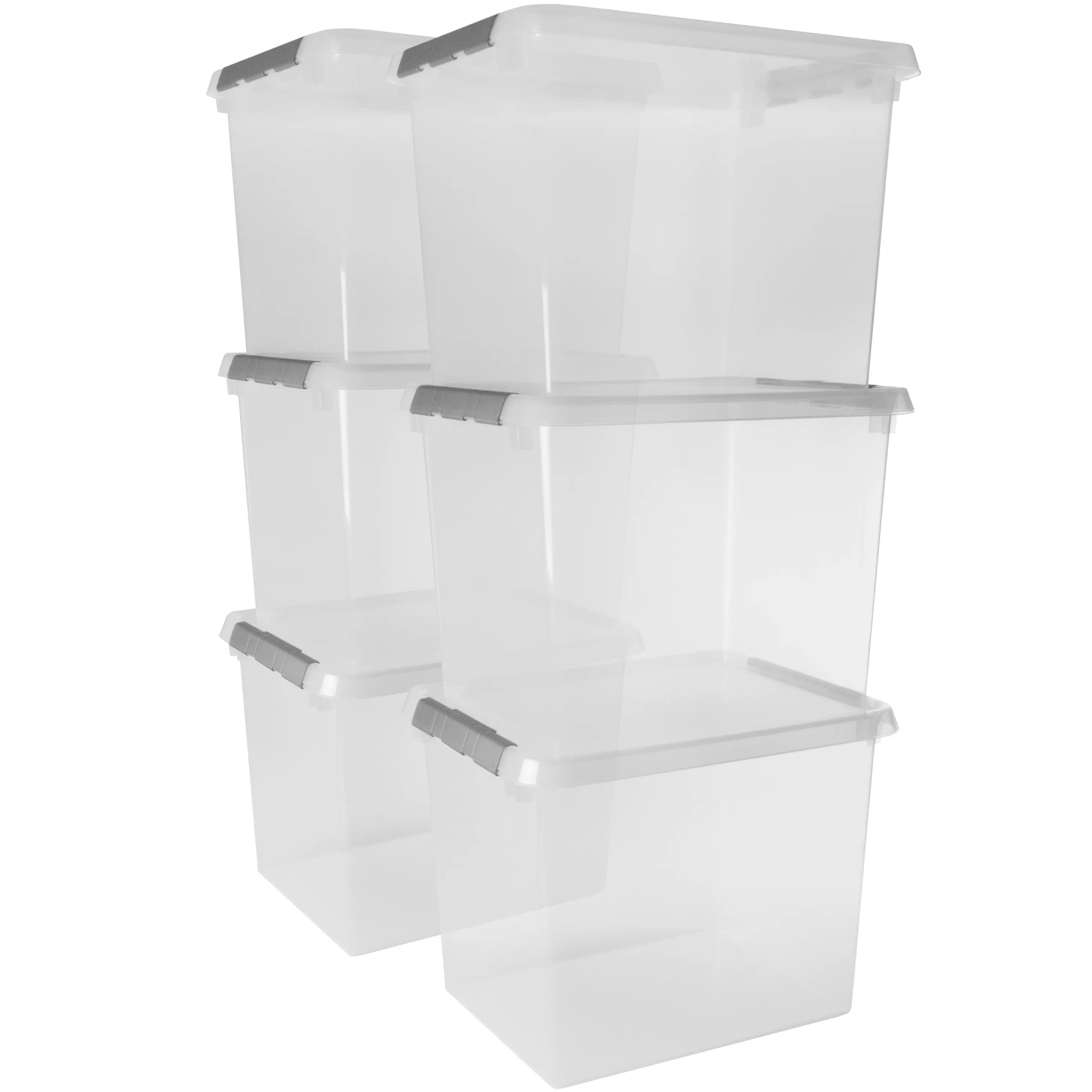 Sunware Aufbewahrungsbox Comfort-Line mit Deckel 30 x 20 cm 9 L transparent 6er Set