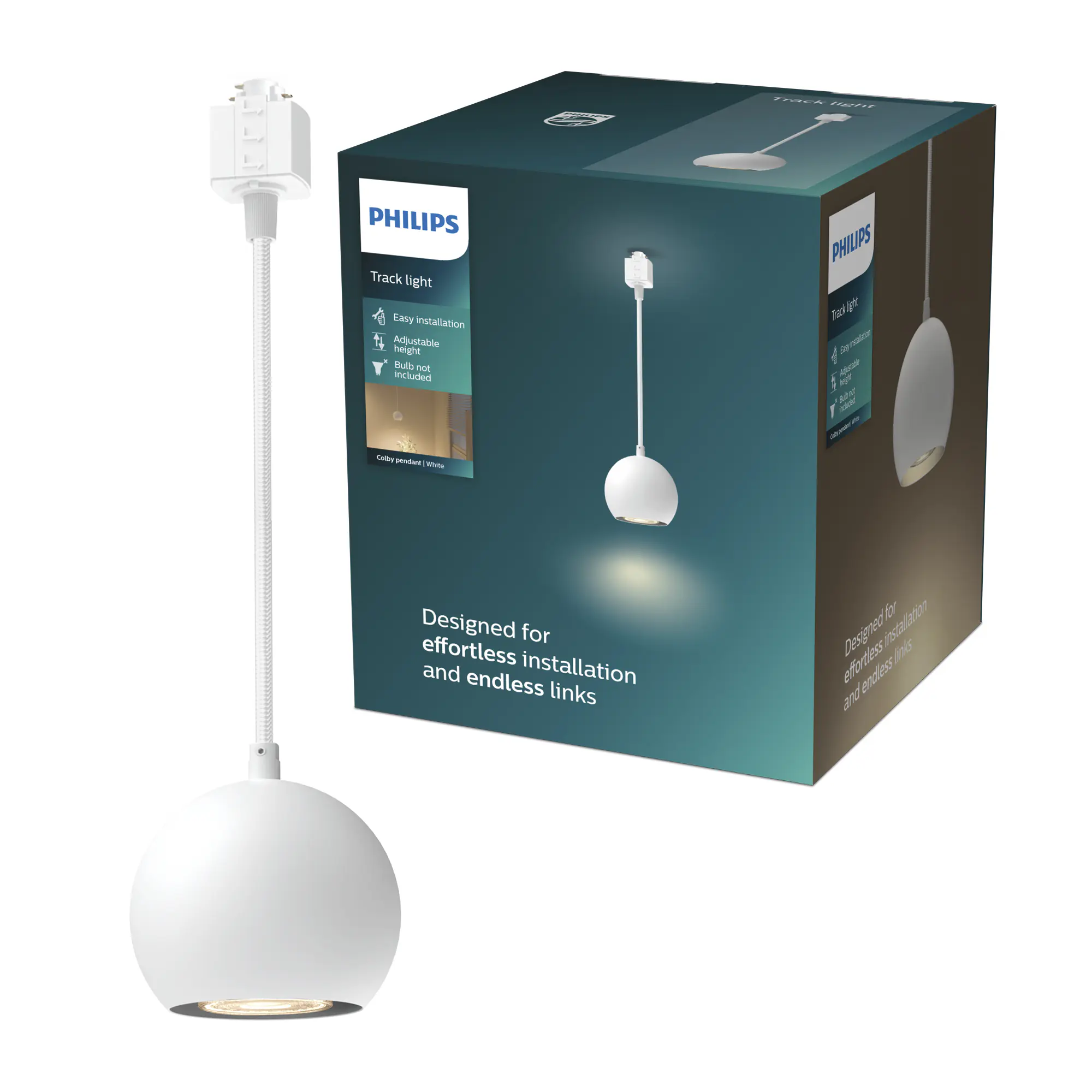 Philips Pendelleuchte 1er Pendel Colby Easy Link weiß