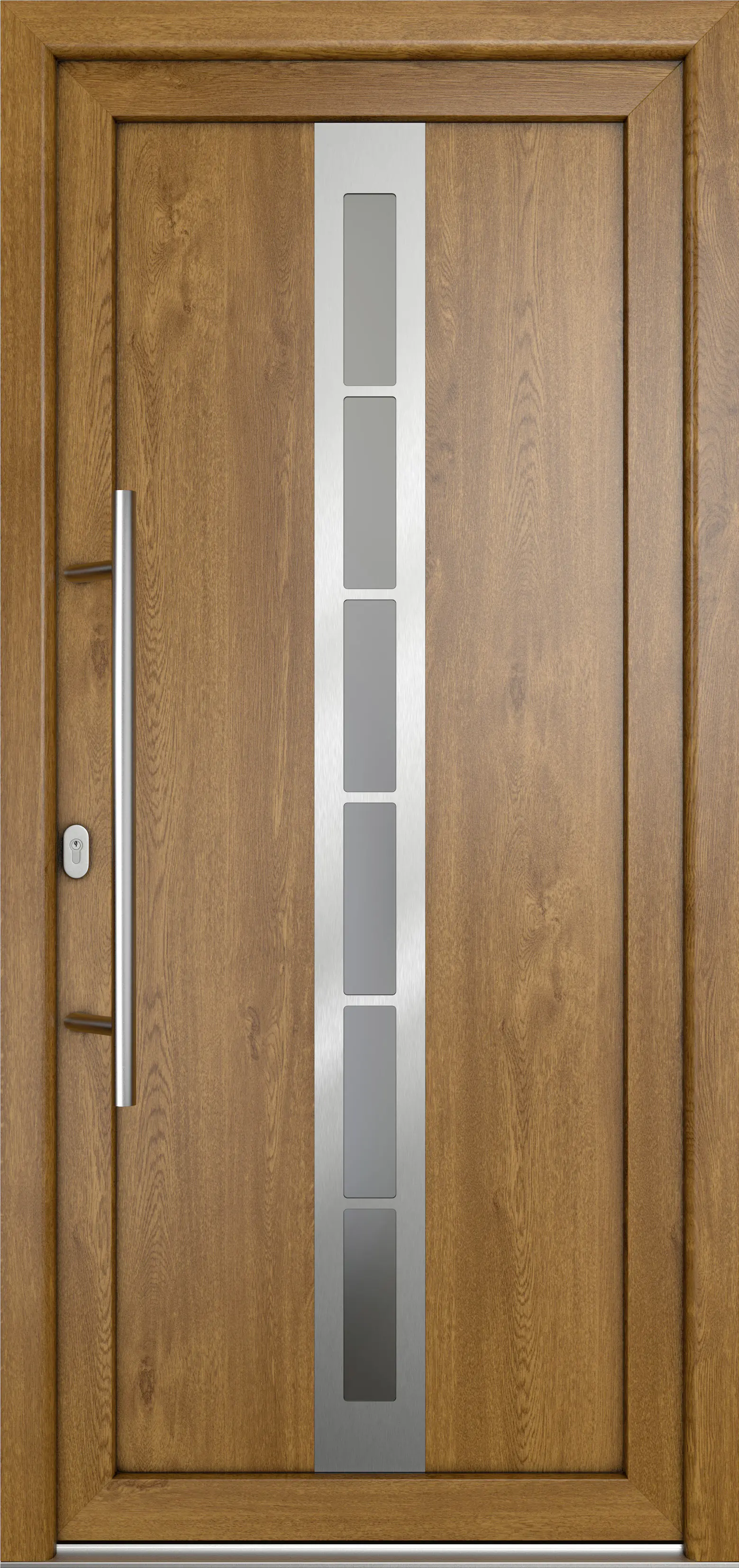Meeth Haustür Signum Pro PVC Modell 38 108 x 200 cm DIN Links weiß/golden oak