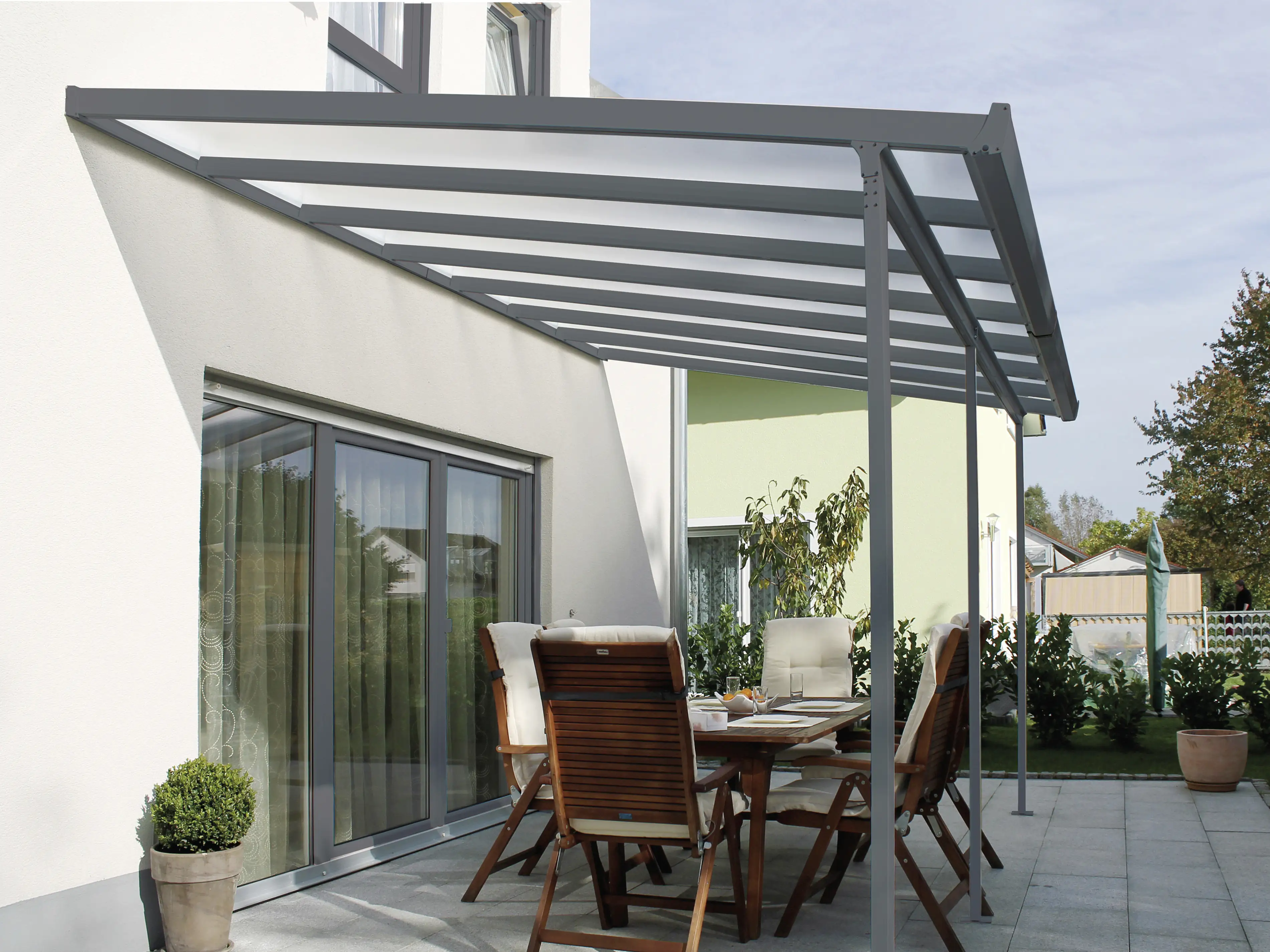 Gutta Terrassenüberdachung Basic 546x306cm anthrazit