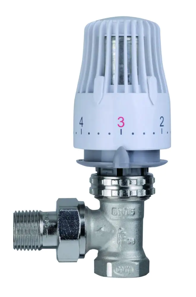 Universal Thermostatventil-Set 1/2", Kopf K, Eckform