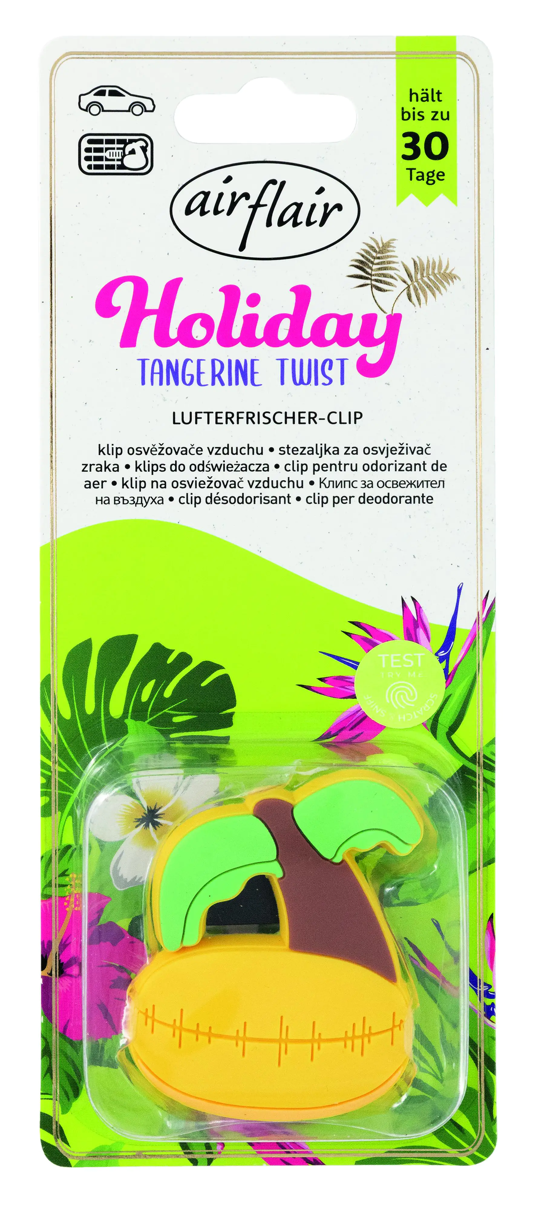 airflair Lufterfrischer Clip Holiday Palme Tangerine Twist