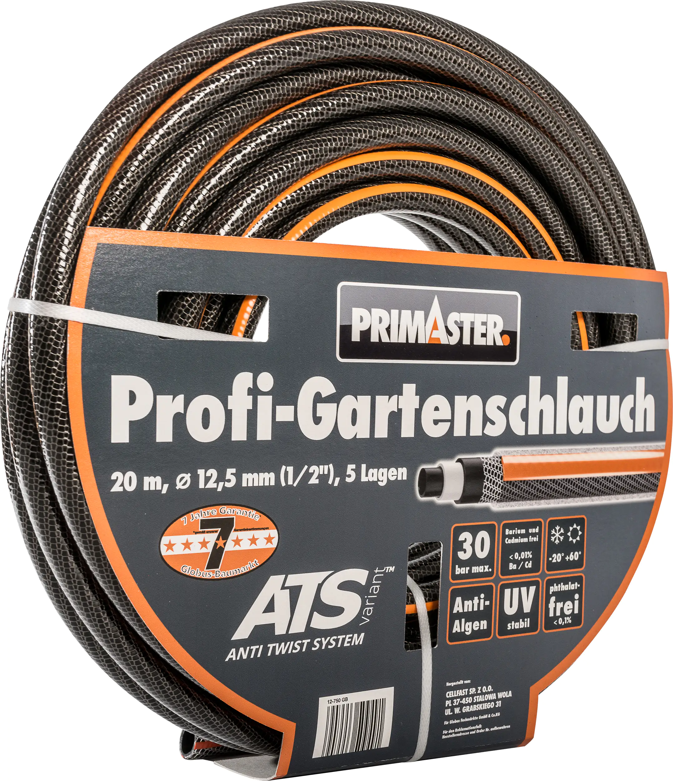 Primaster Profi-Gartenschlauch 20 m Ø 12,7 mm (1/2")