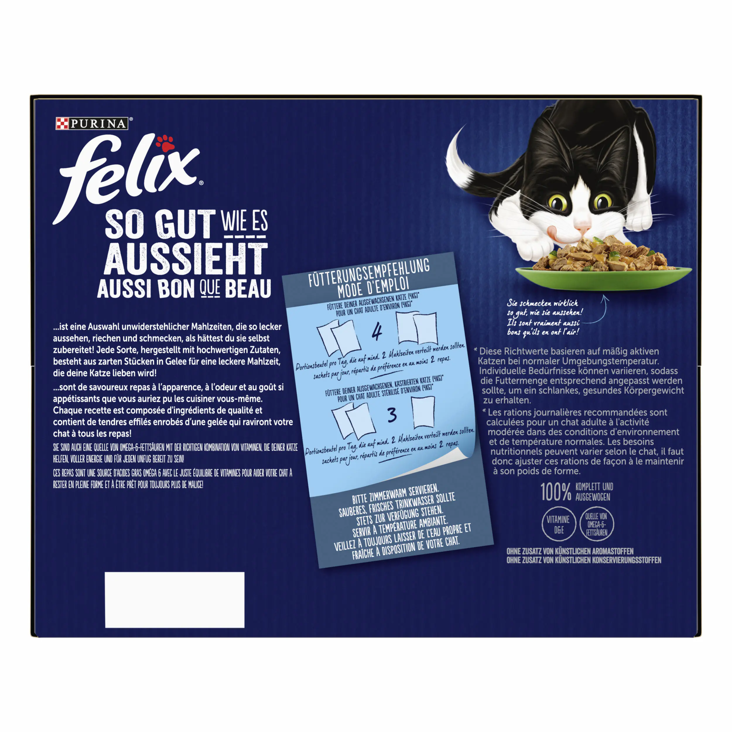 Felix Geschmacksvielfalt vom Land in Gelee mit Gemüse Katzenfutter 24 x 85g