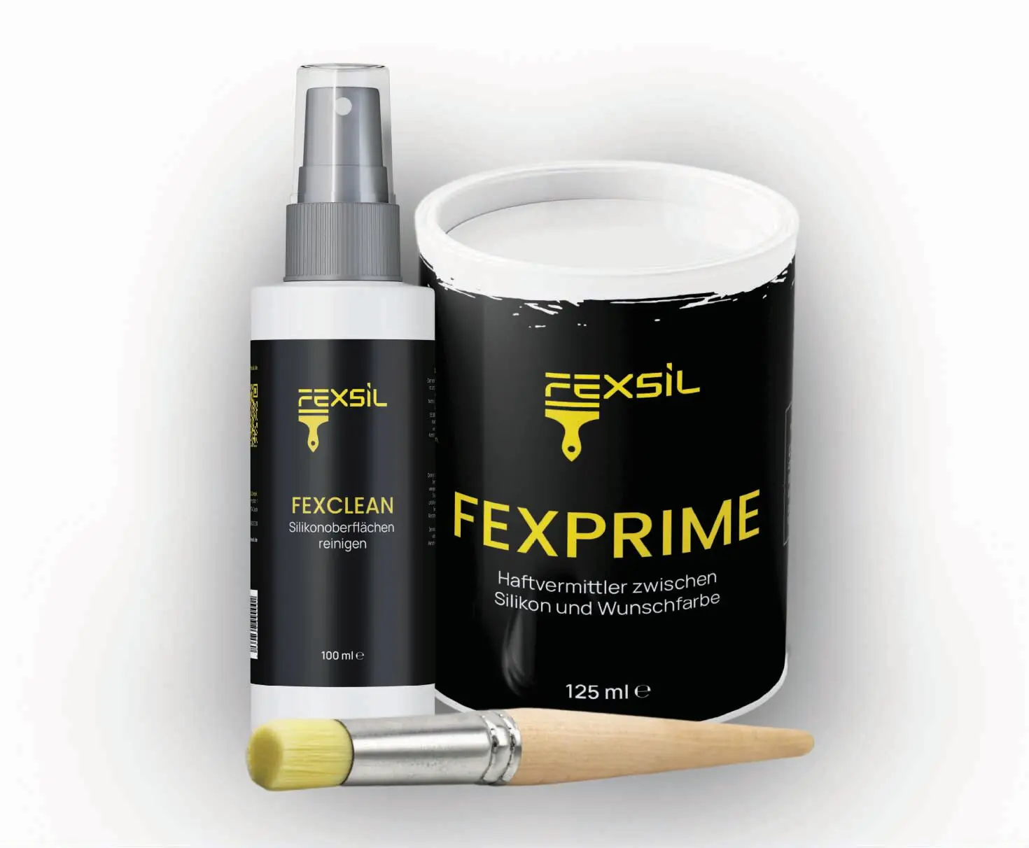 FEXSIL Set Haftgrundierung 125 ml, Fugenreiniger 100 ml, Pinsel