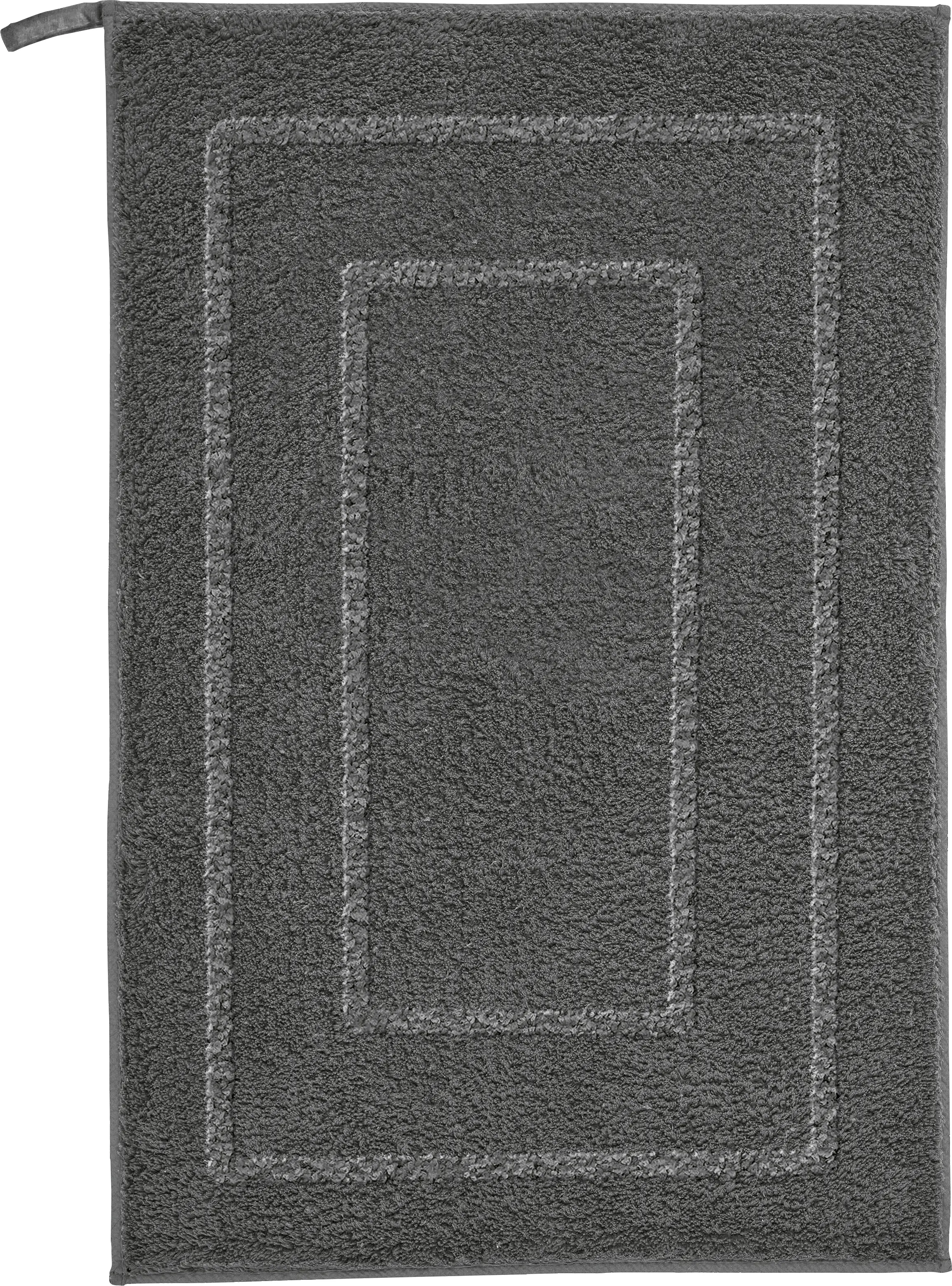 Kleine Wolke Badteppich Nico anthrazit Polyester 50 x 80 cm
