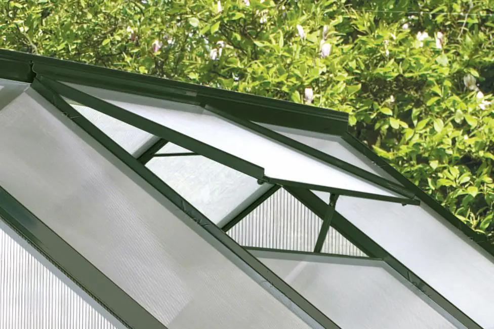 Vitavia Alu-Dachfenster zu Gewächshaus Calypso smaragd