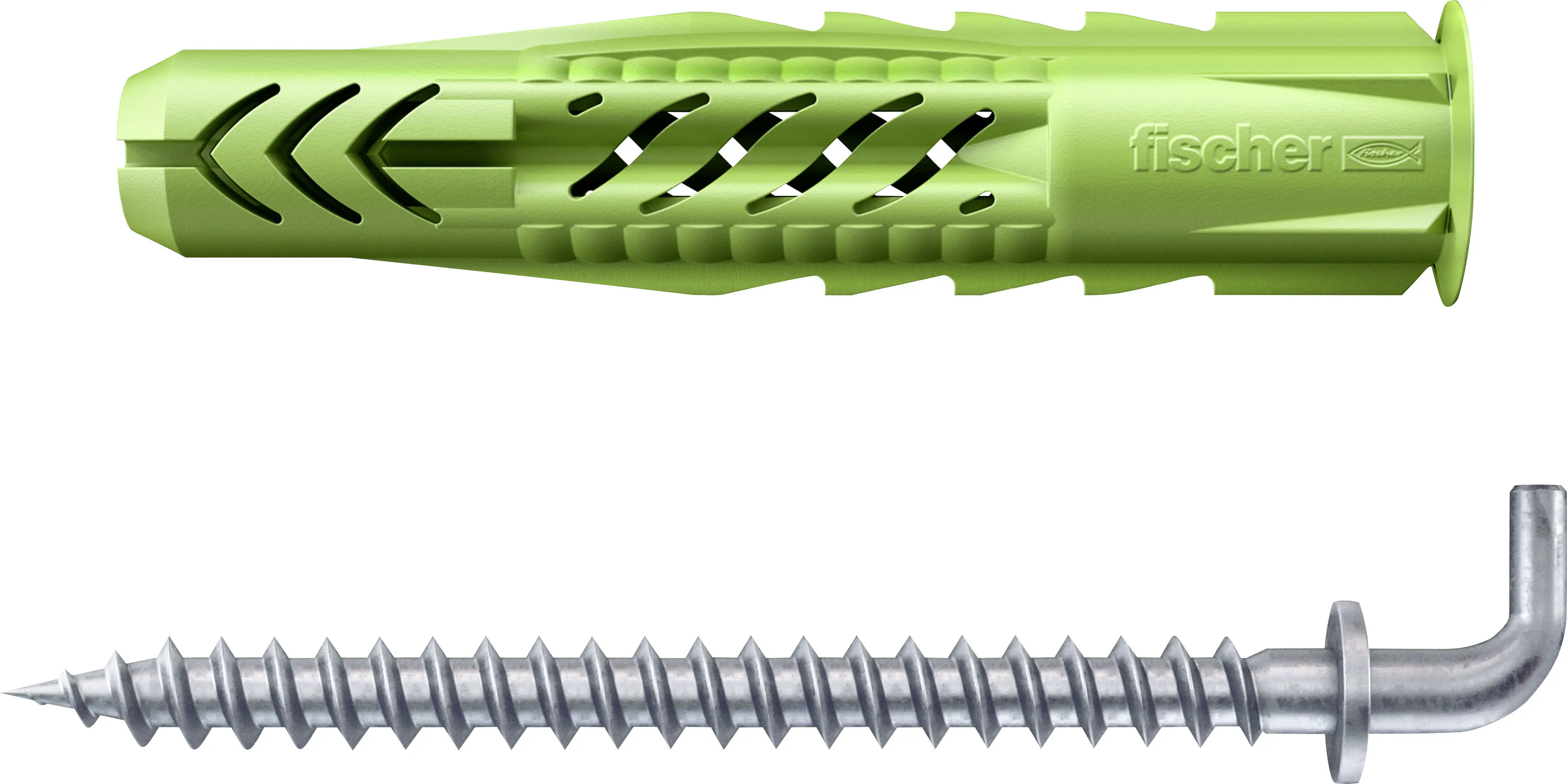 Fischer Universaldübel UX Green R WH 6 x 35 mm mit Rand & Winkelhaken - 4 Stück