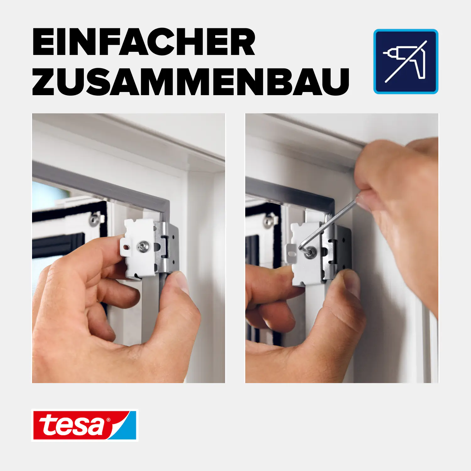 tesa Adapter FALT 35 x 43 x 48 mm anthrazit